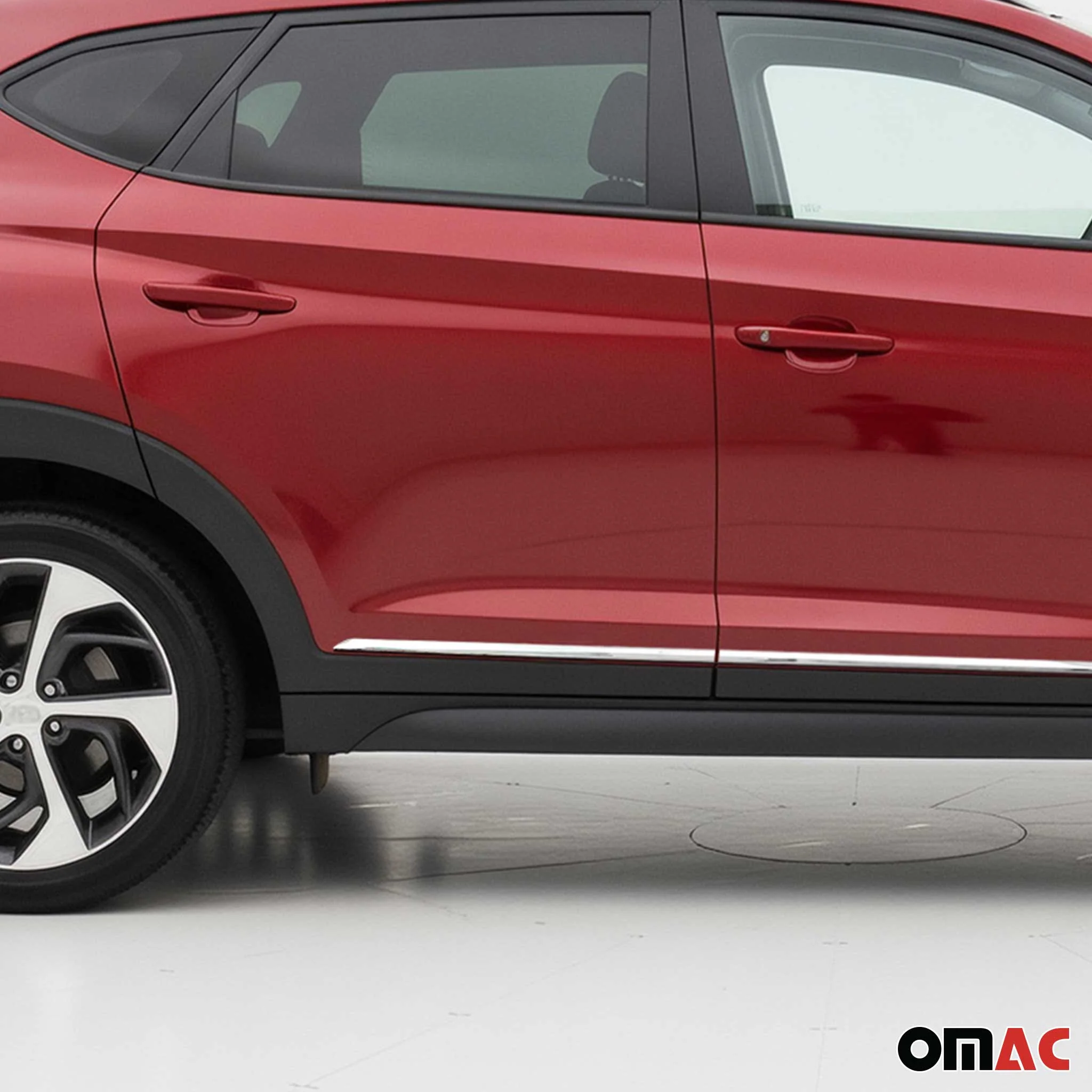 2016-2021 Hyundai Tucson Side Door Molding Trim Skirt Garnish Stainless Steel Silver - Image 3