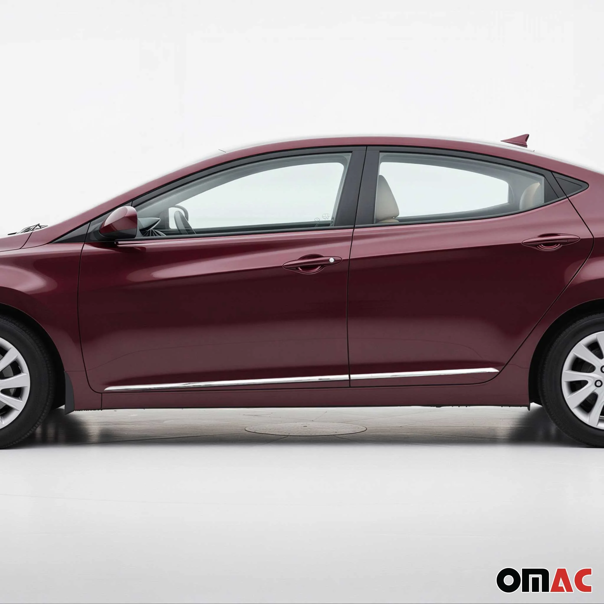 2013-2017 Hyundai Elantra GT Side Door Molding Trim Skirt Garnish Stainless Steel 4x - Image 3