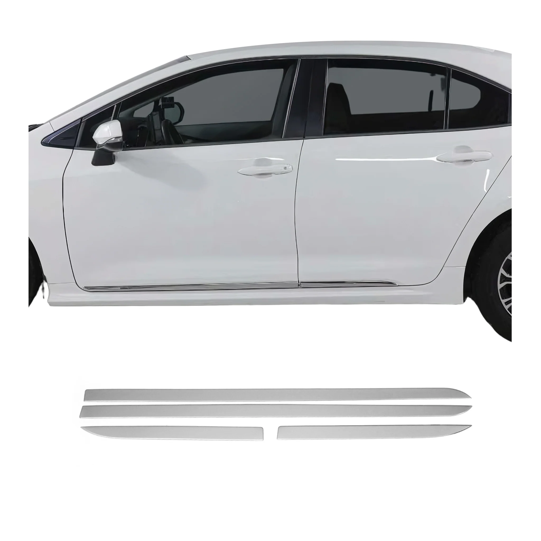 2019-2026 Toyota Corolla Sedan Side Door Molding Trim Stainless Steel