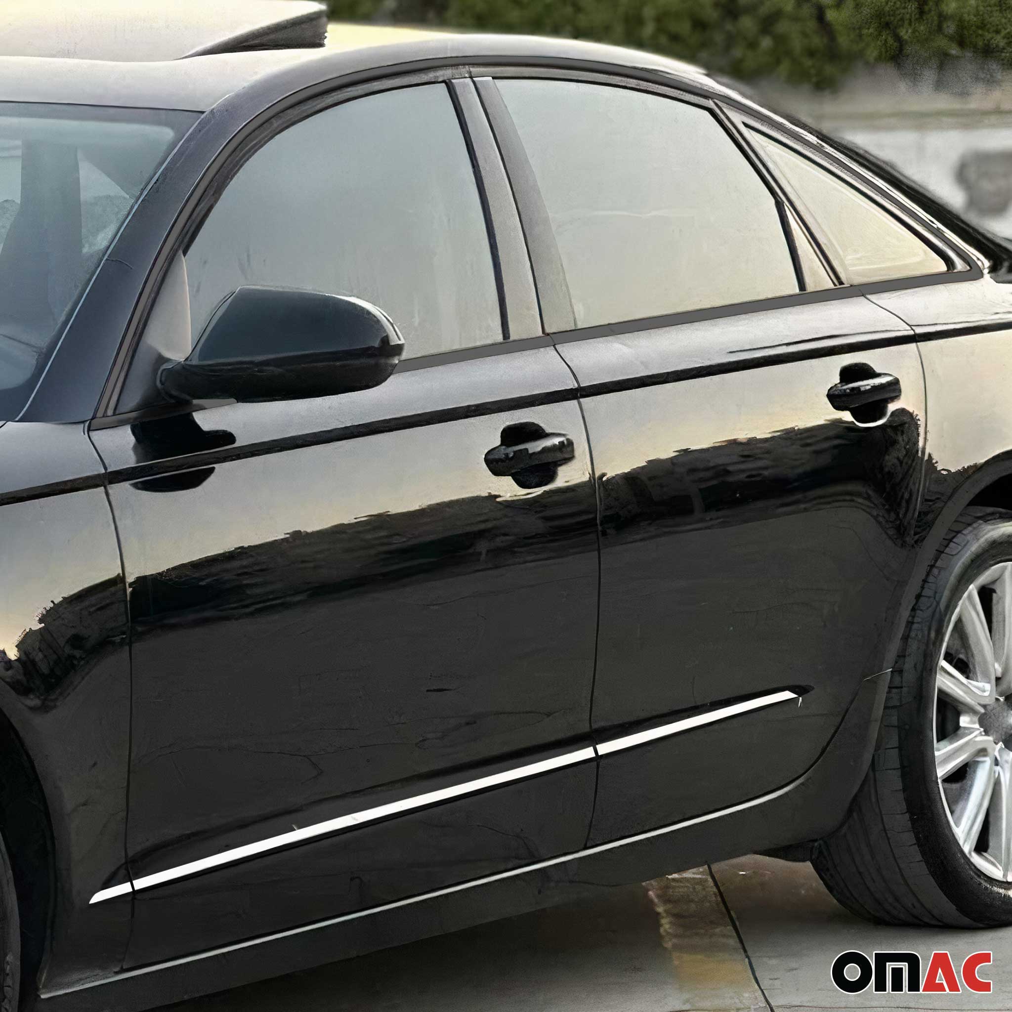 2012-2018 Audi A6 C7 All Type Side Door Molding Trim Stainless Steel - Image 2
