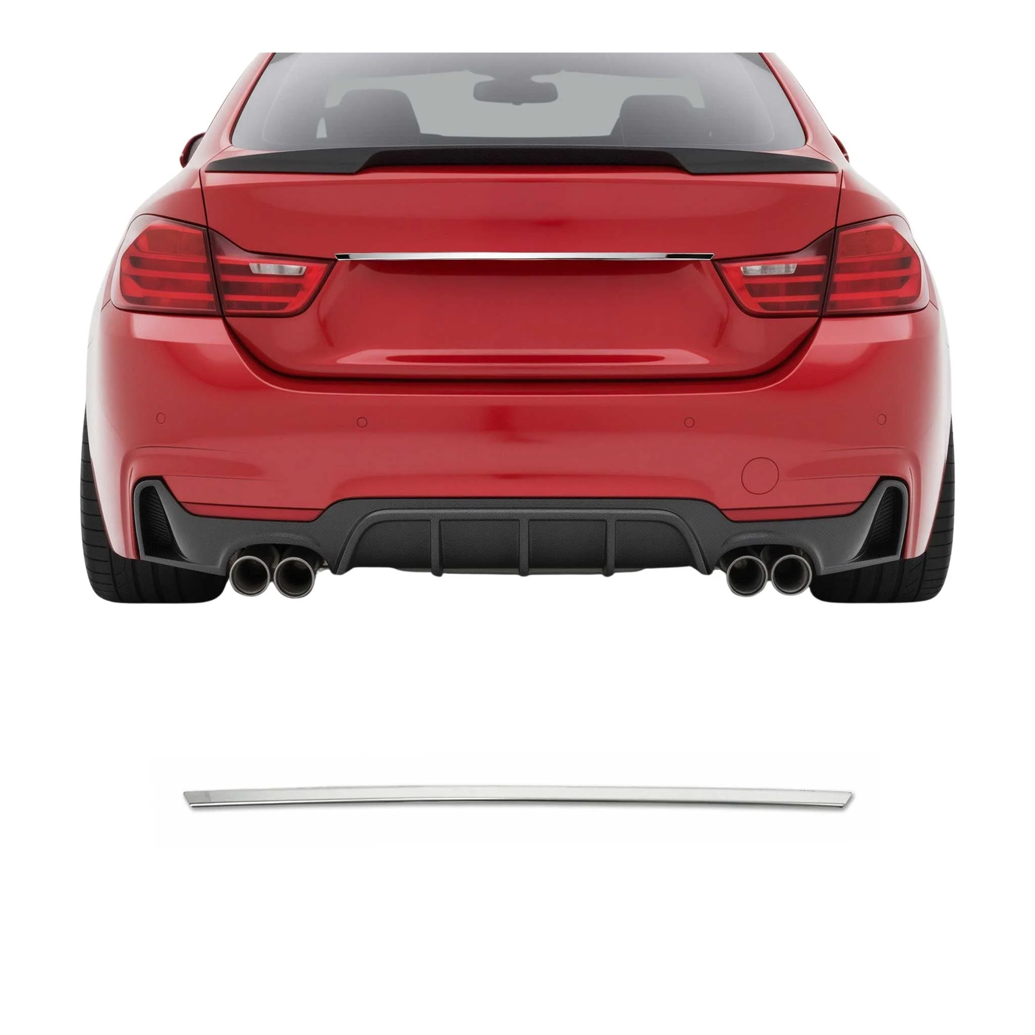 2014-2020 BMW 4 Series F32 Coupe Rear Trunk Tailgate Handle Cover Stainless Steel