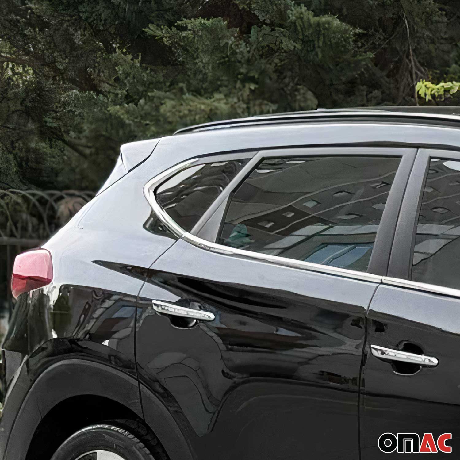 2016-2021 Hyundai Tucson Window Molding Trim Streamer Stainless Steel Silver 6 Pcs - Image 6