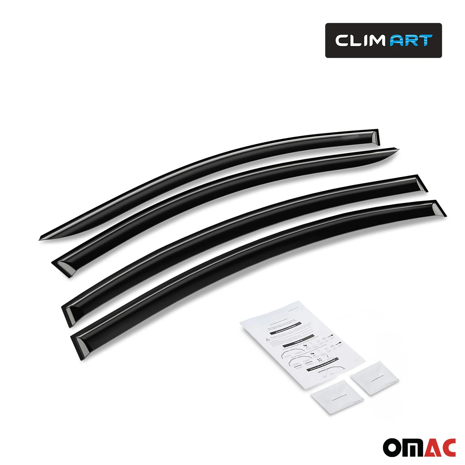 Clim Art Wind Deflectors for Chevrolet Cruze Limited 2016 Sedan Smoke 4 Pcs - Image 6