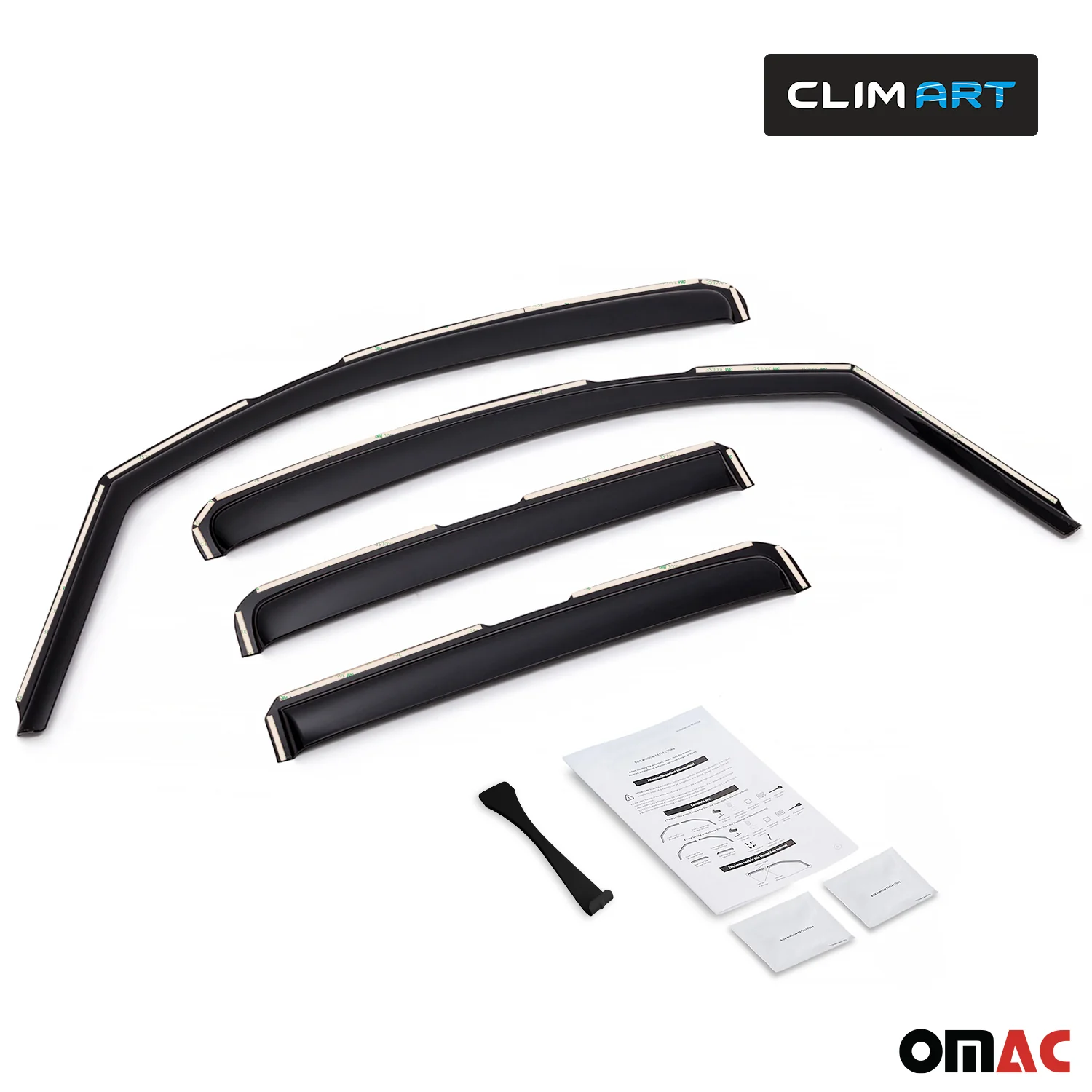 Clim Art Wind Deflectors for Chevrolet Equinox 2018-2024 Shatterproof 4 Pcs - Image 4