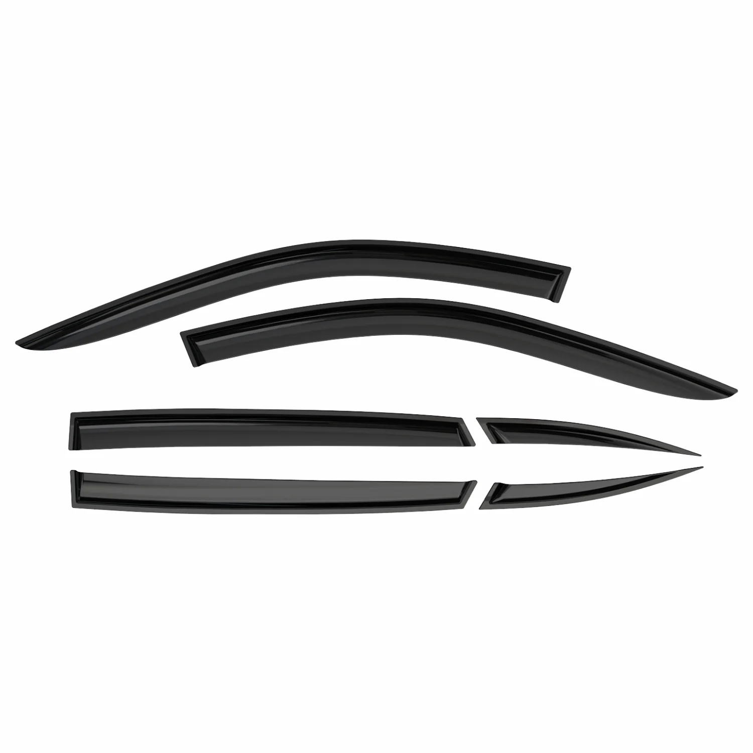 Clim Art Wind Deflectors for Nissan Pathfinder 2013-2020 Shatterproof Smoke 6x