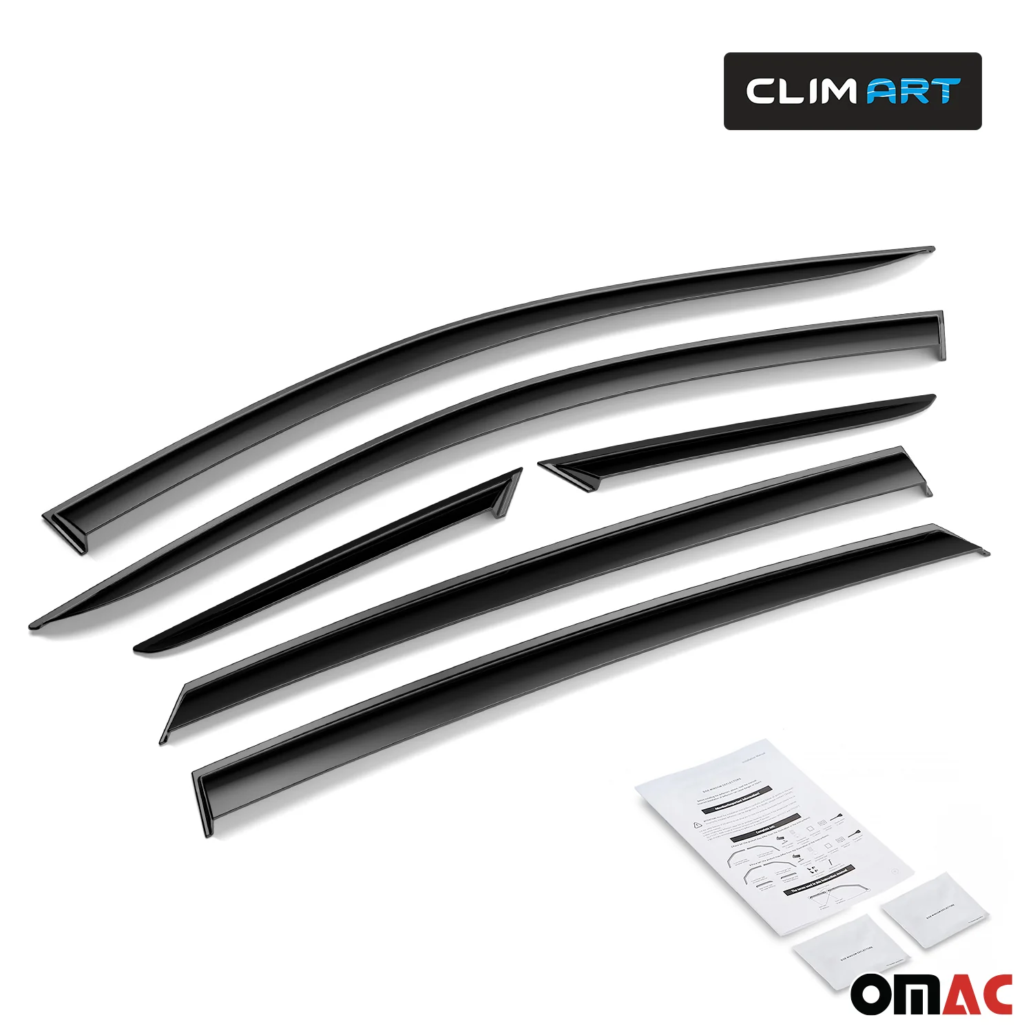 Clim Art Wind Deflectors for Subaru Forester V 2019-2025 Smoke 6 Pcs - Image 6