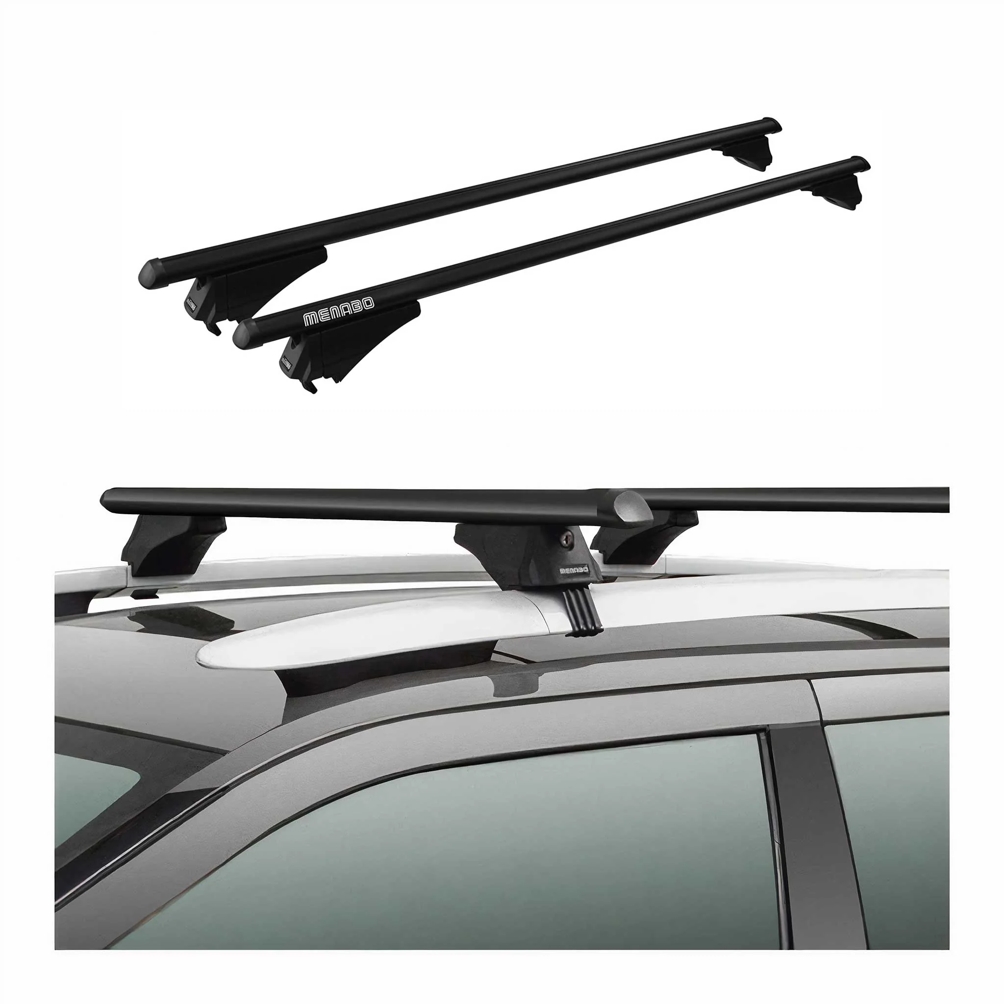 2021-2026 Porsche Taycan Cross Turismo Roof Rack Cross Bars Black - Image 2