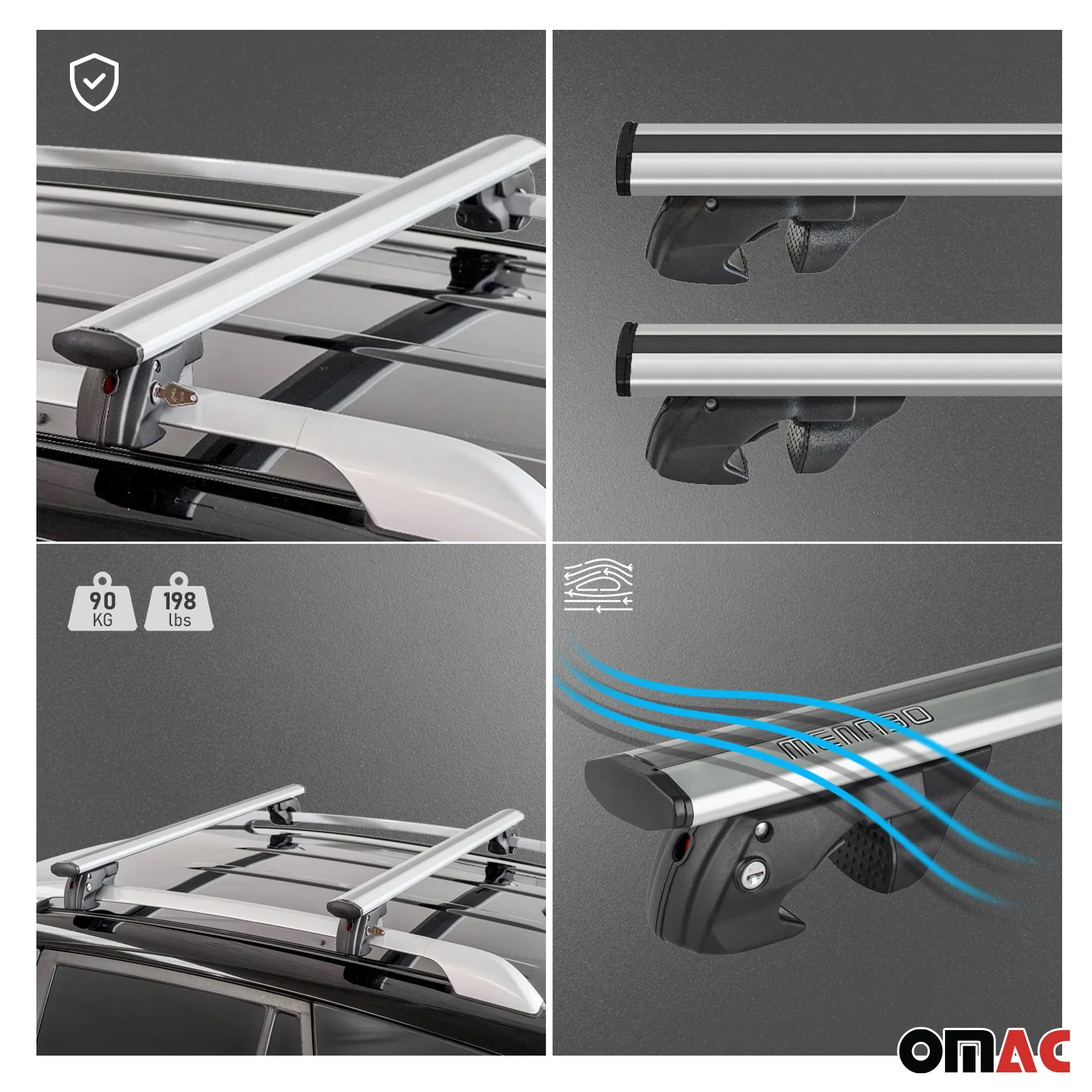 2005-2015 Nissan Xterra Roof Rack Cross Bars Silver - Image 7
