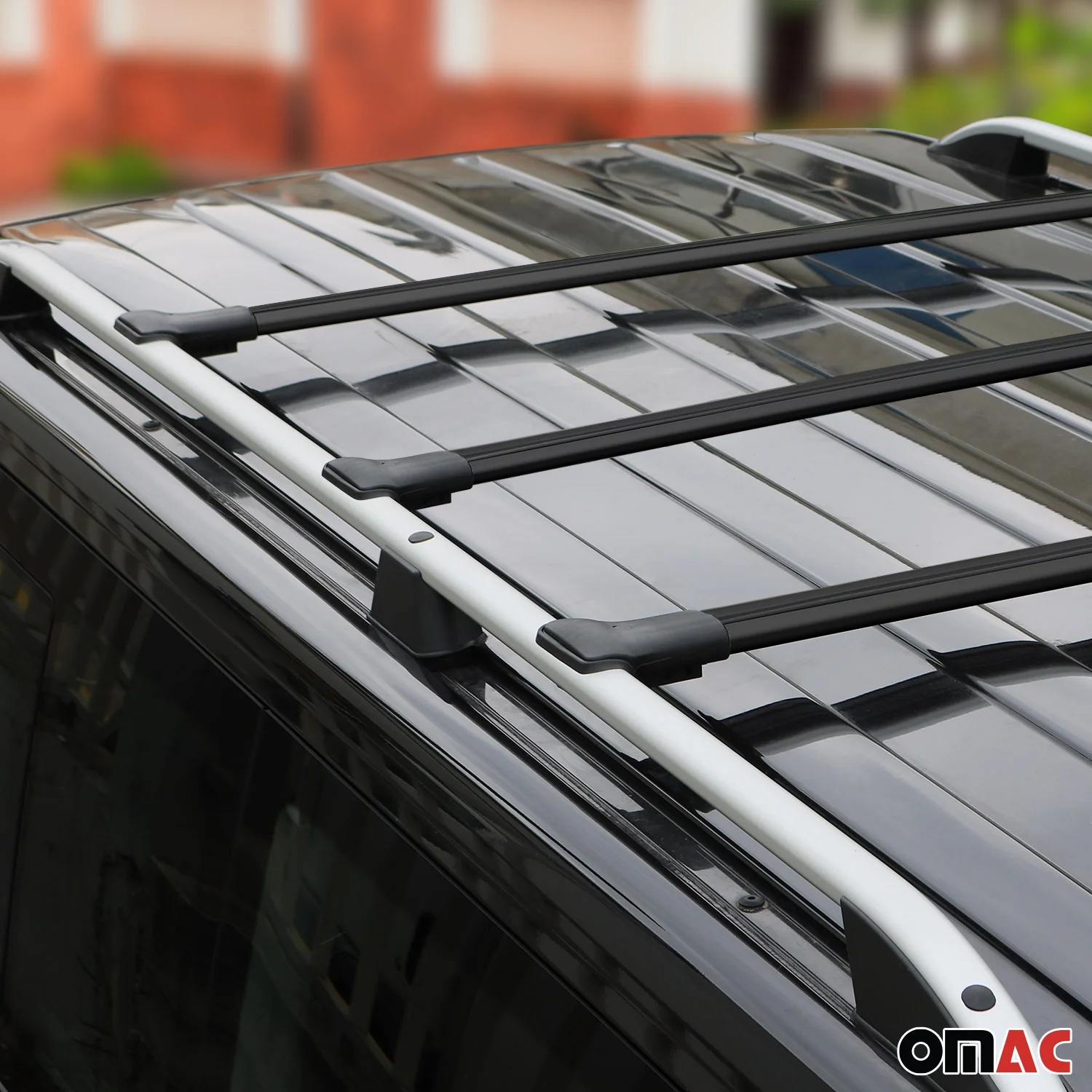 2016-2024 Mercedes Metris Roof Rack Cross Bars 3Pcs Black - Image 12