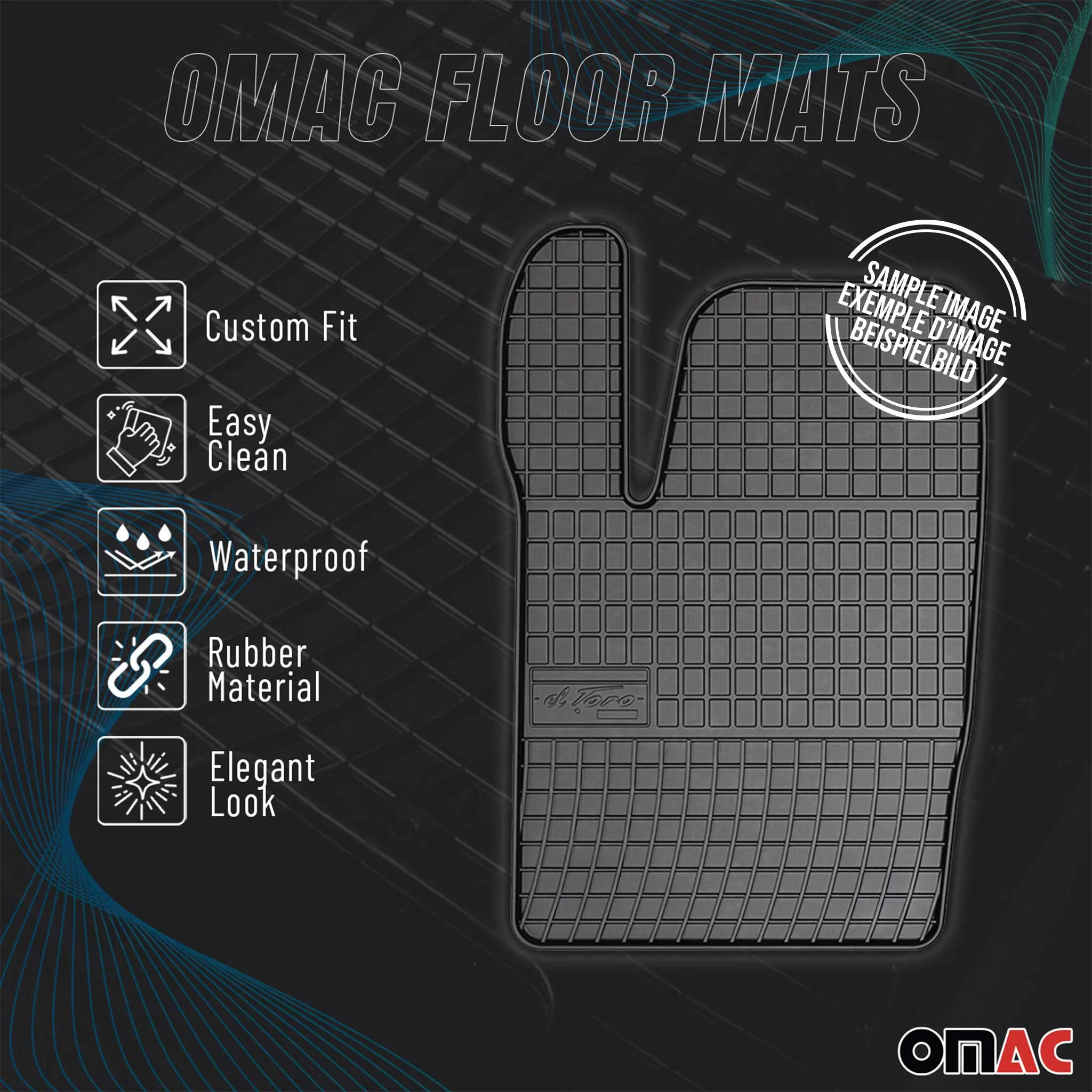 2018-2026 Jeep Wrangler Floor Mats Liners Full Set All Weather Rubber Black - Image 2