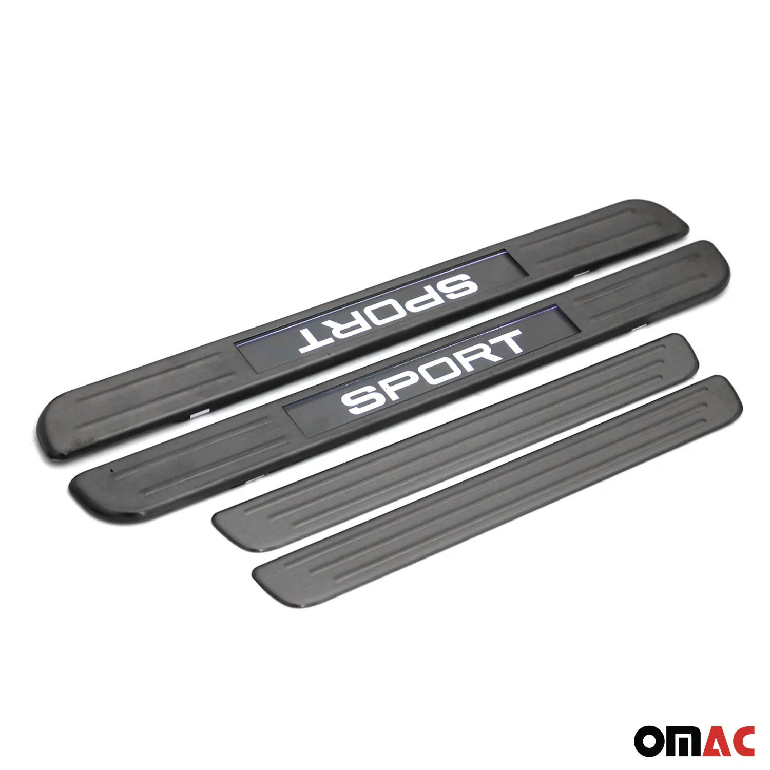 Dark Brushed Chrome Illuminated Sport Door Sill Cover Scuff Plate S. Steel 4 Pcs - Image 3