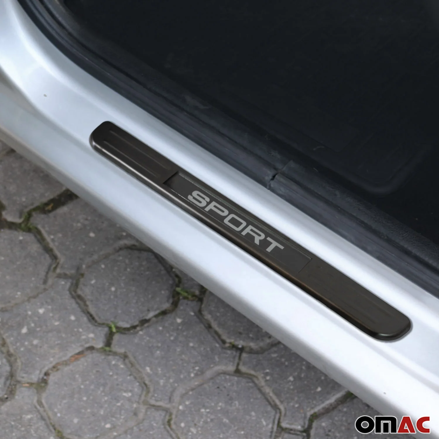 2018-2024 VW Tiguan Door Sill Scuff Plate Illuminated Brushed Stainless Steel Dark - Image 2