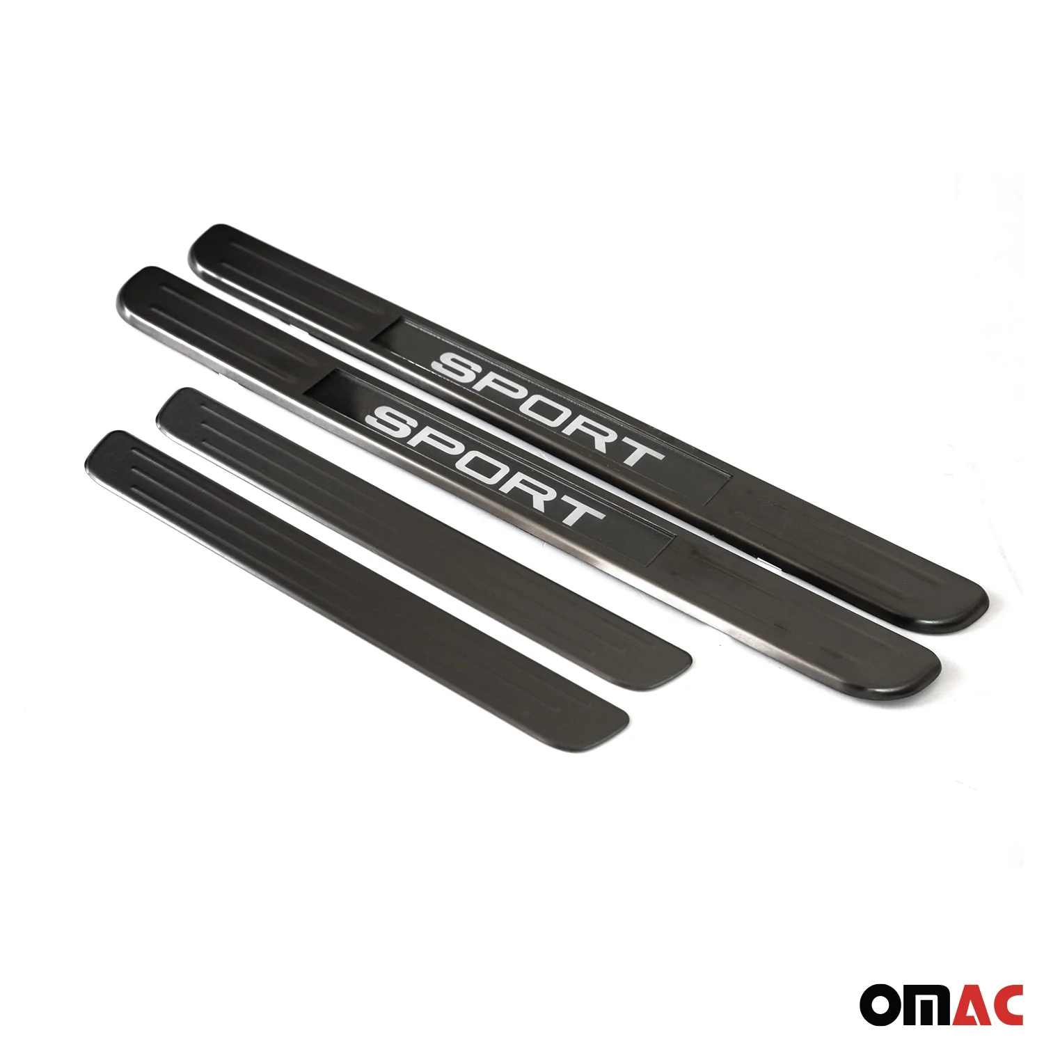 2018-2024 VW Tiguan Door Sill Scuff Plate Illuminated Brushed Stainless Steel Dark - Image 3