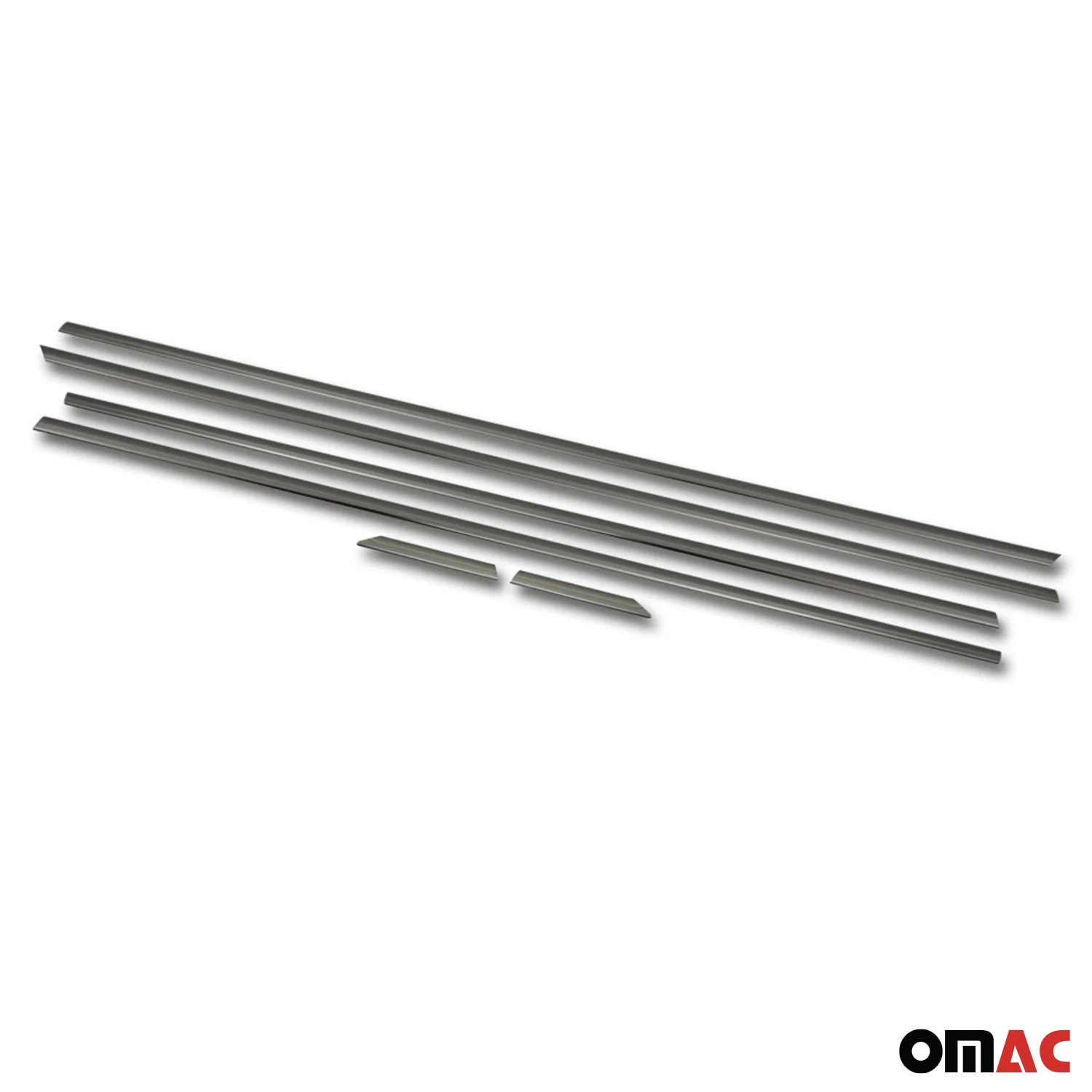 2011-2018 VW Jetta A6 Window Molding Trim Streamer Stainless Steel Dark 6Pcs - Image 6