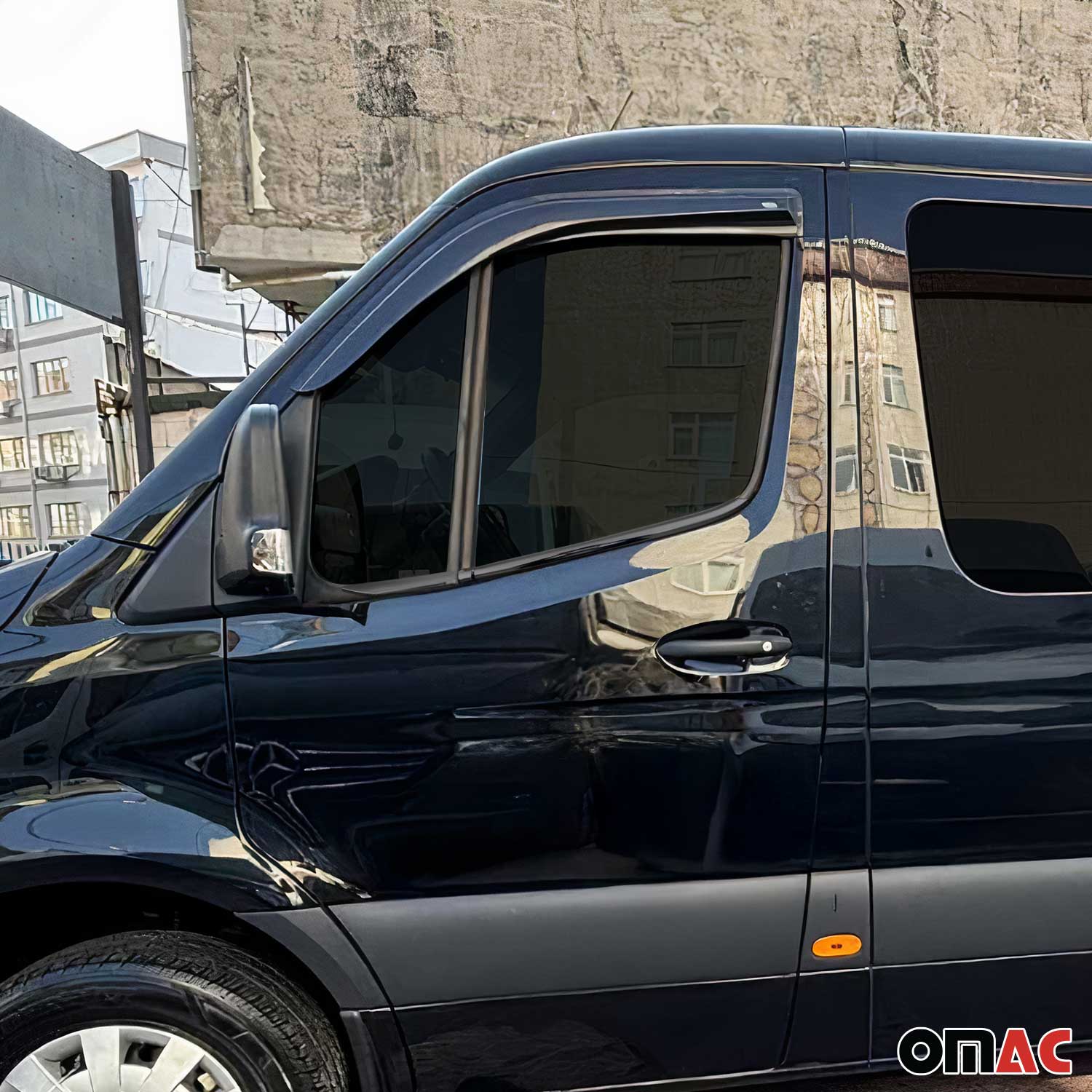2019-2026 Mercedes Sprinter W907 910 Window Molding Trim Streamer Stainless Steel Dark - Image 3