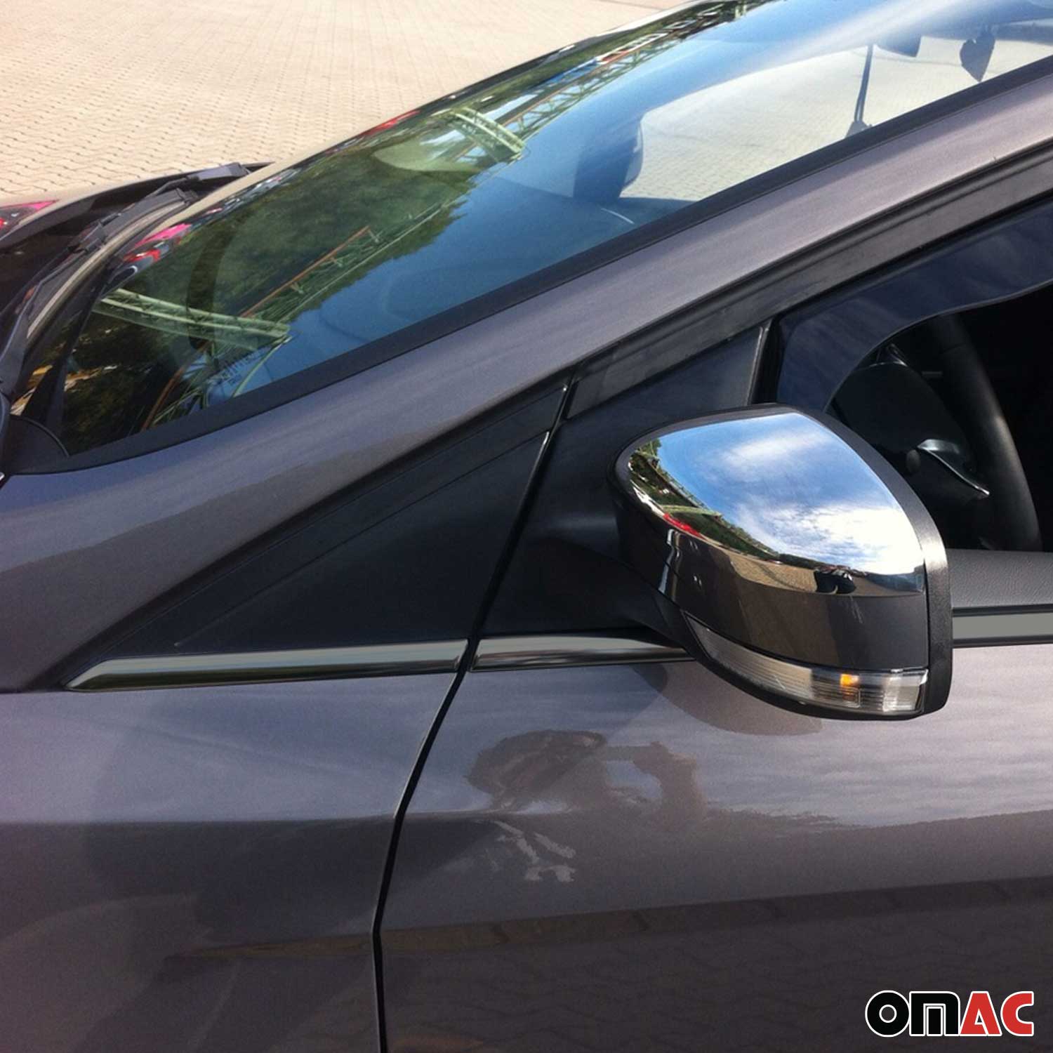 2012-2018 Ford Focus Hatchback 3.gen Window Molding Trim Streamer Stainless Steel Dark Chrome 8 Pcs - Image 6