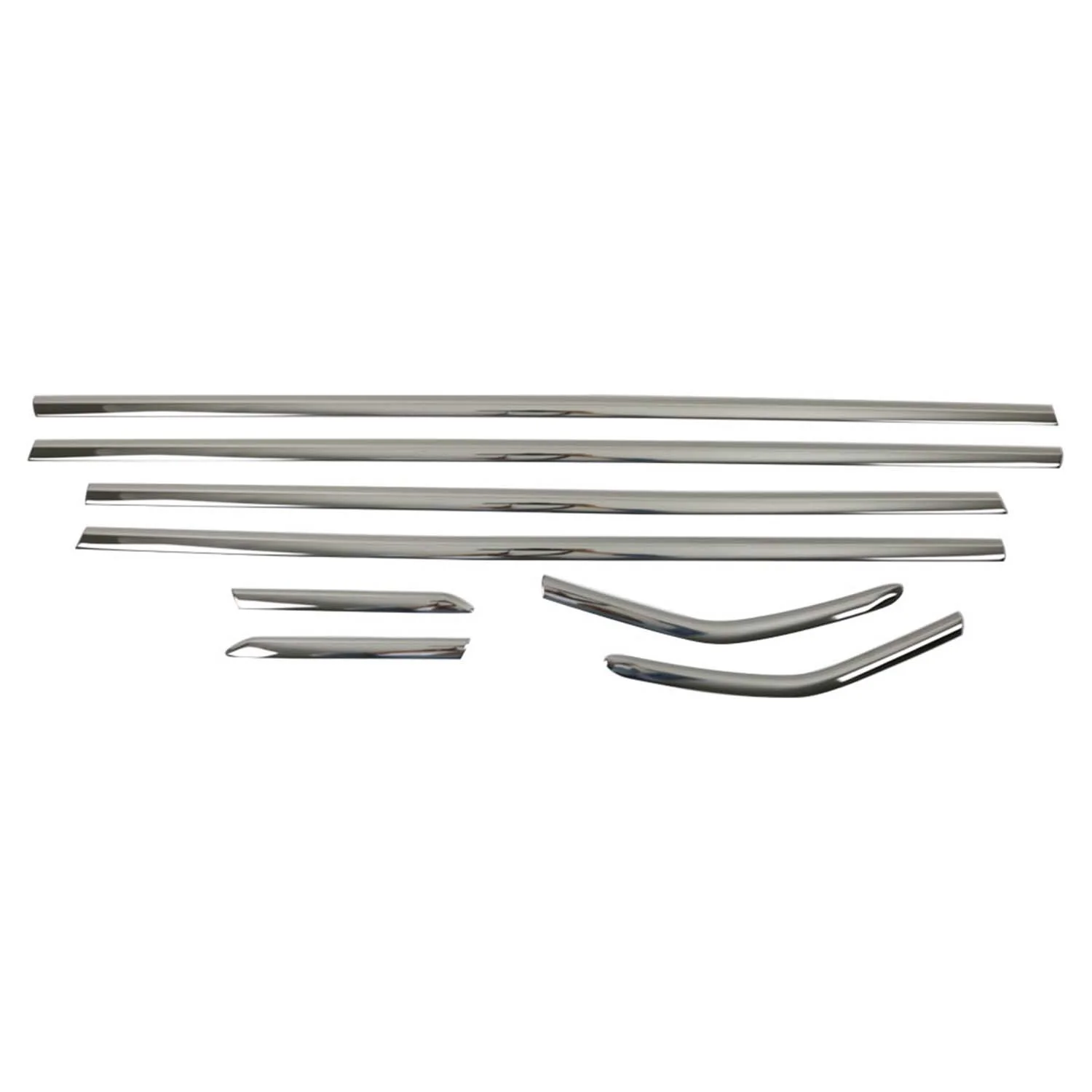 2012-2018 Ford Focus Hatchback 3.gen Window Molding Trim Streamer Stainless Steel Dark Chrome 8 Pcs - Image 7