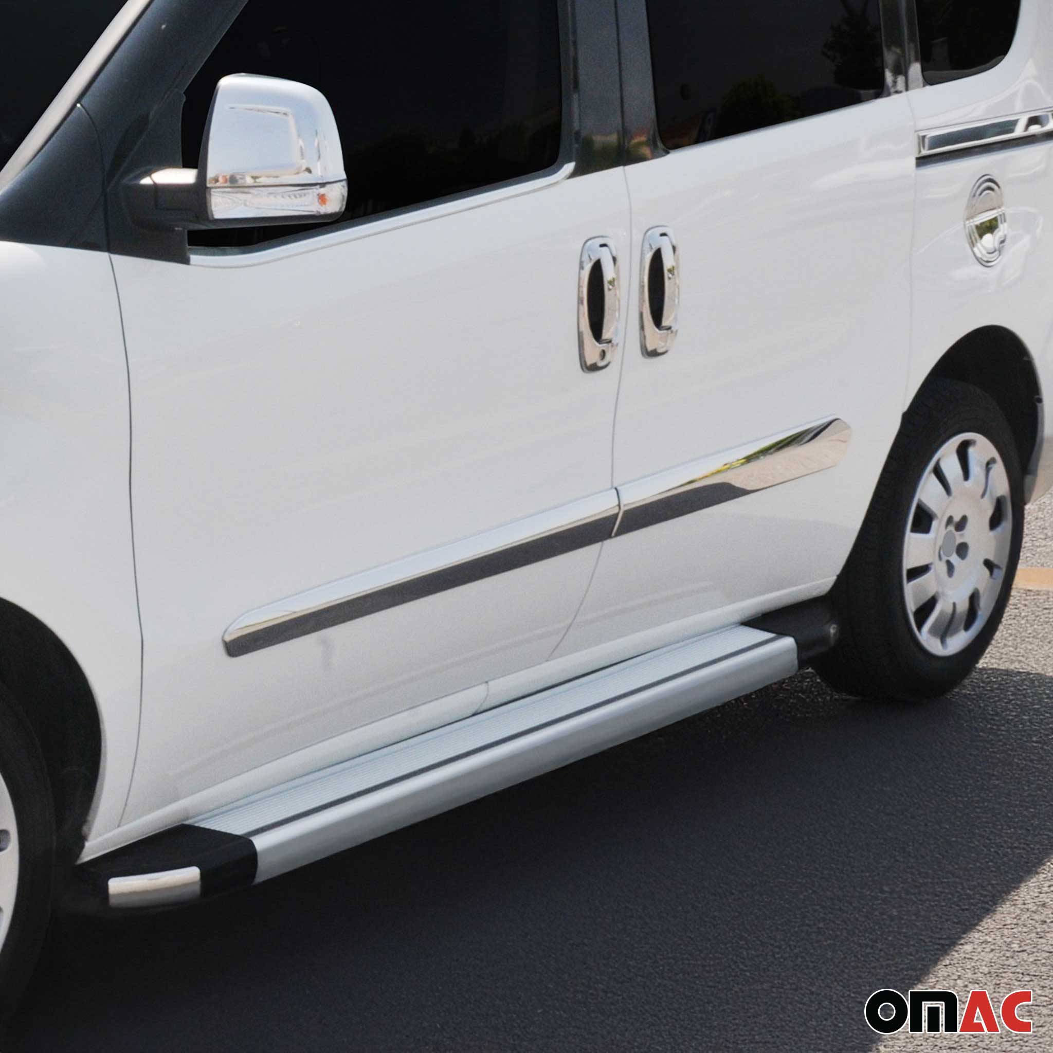 2015-2022 RAM ProMaster City Side Door Molding Trim Skirt Garnish Stainless Steel 4Pcs - Image 2