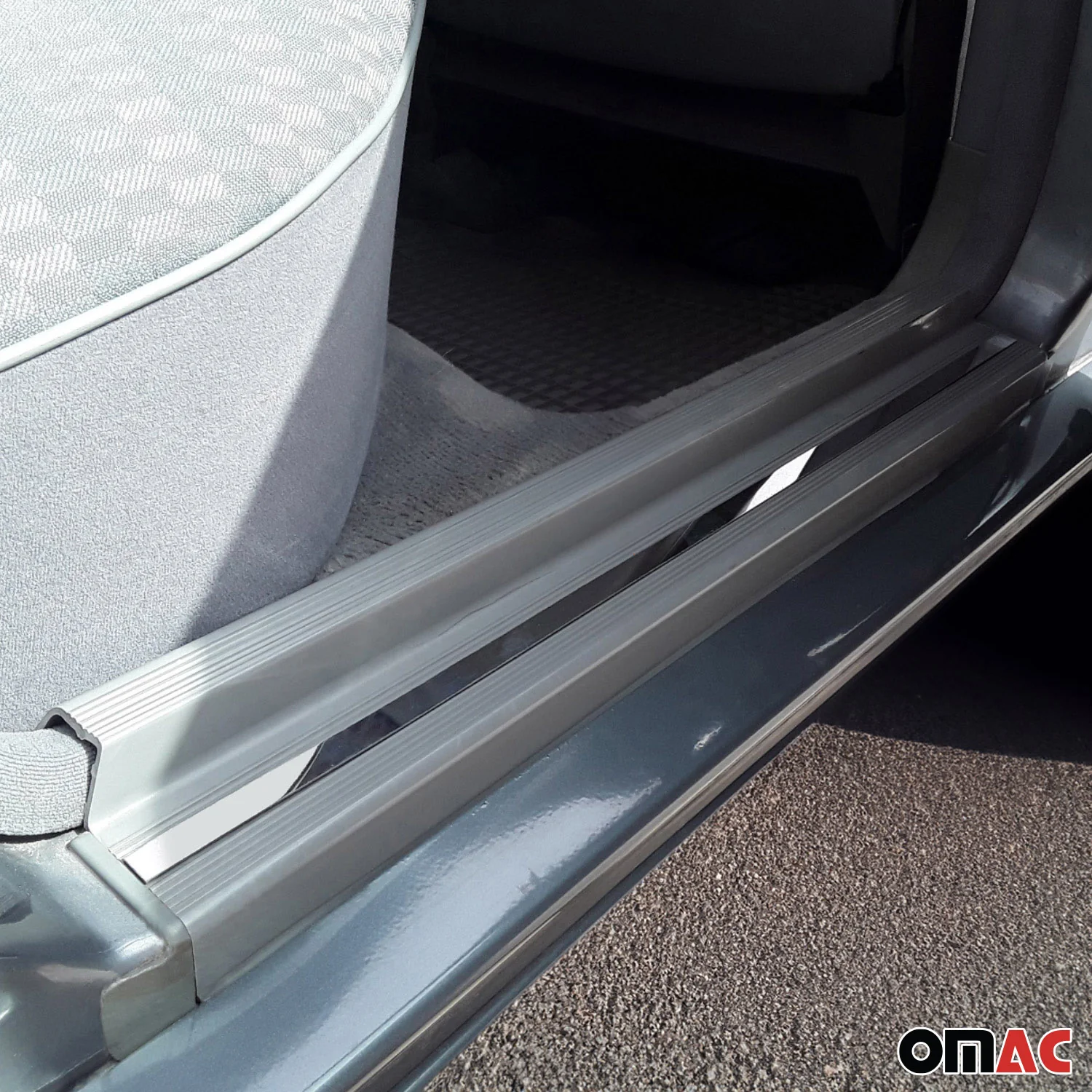 1995-2000 Mercedes C Class W202 Door Sill Scuff Plate Protector Stainless Steel 8x - Image 2
