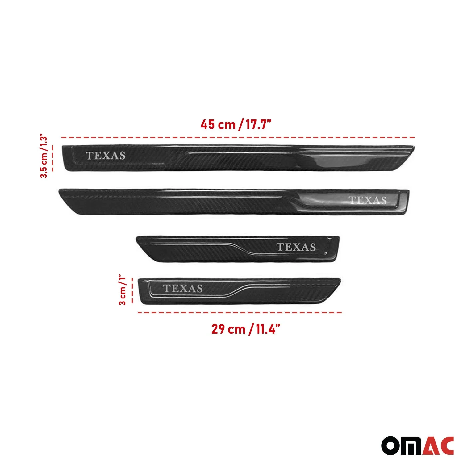 Mazda Door Sill Scuff Plate Scratch Protector Carbon Fiber Black 4 Pcs - Image 3