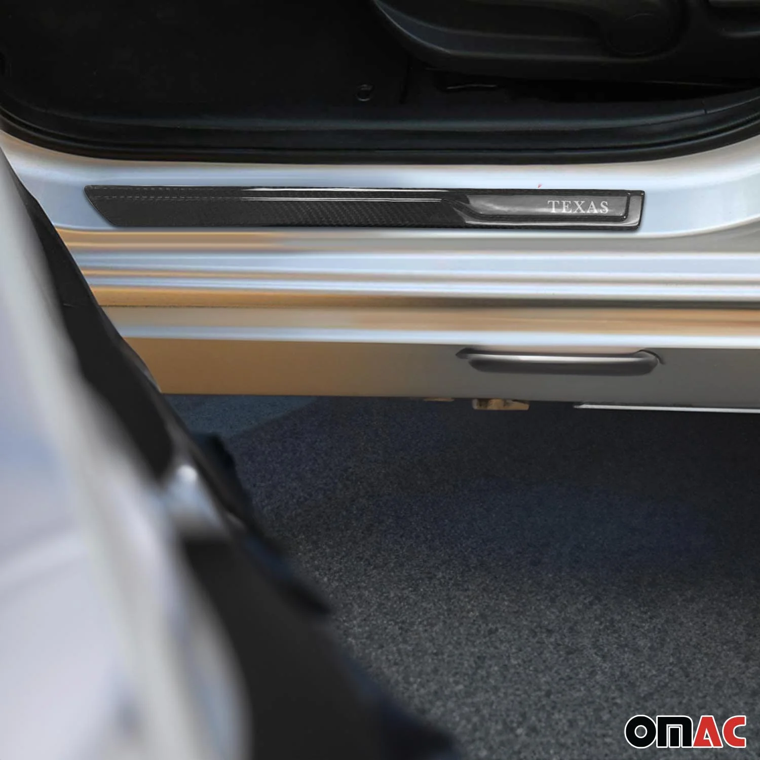 VW Carbon Door Sill Scuff Plate Scratch Protector Carbon Fiber Black 4 Pcs - Image 2