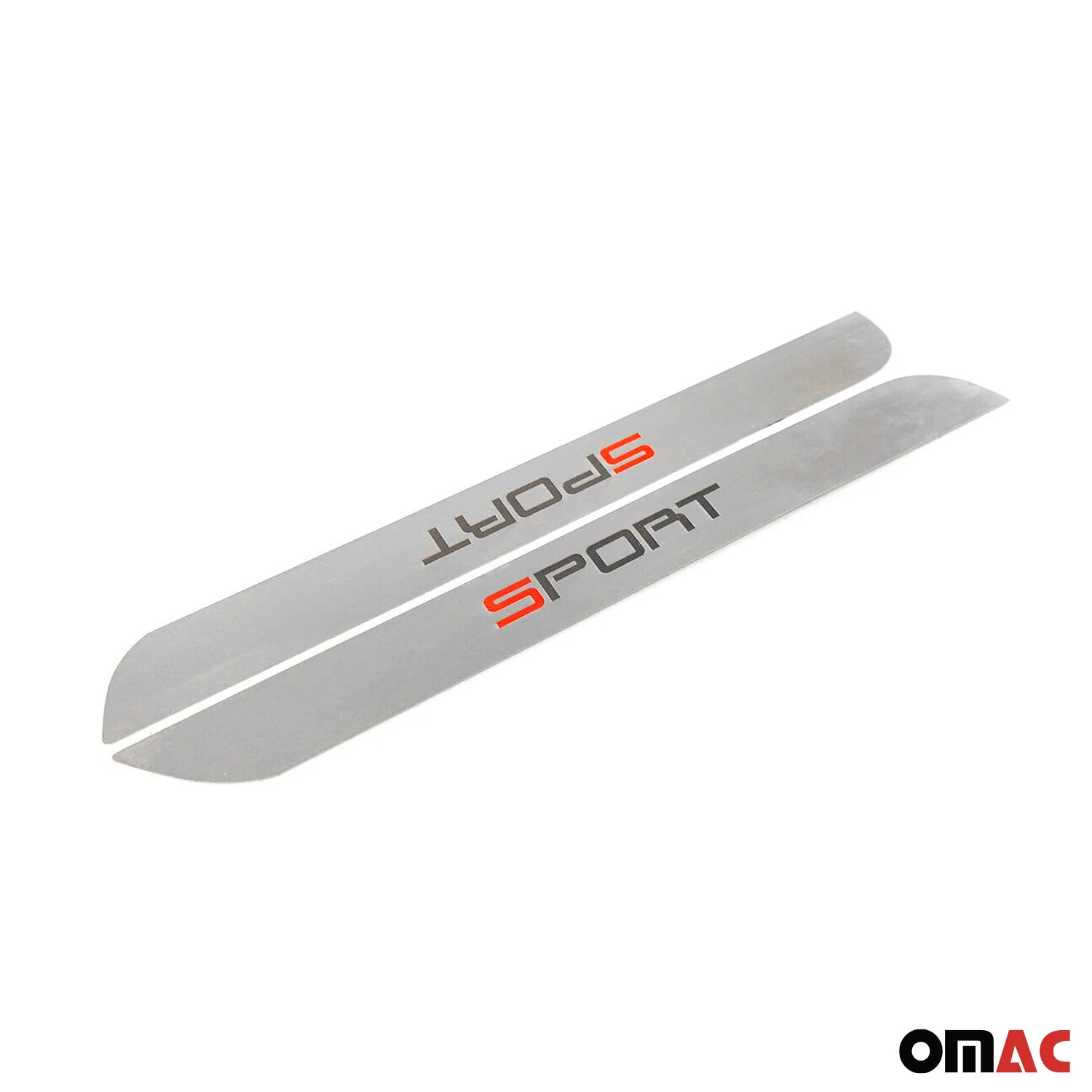 Door Sill Scuff Plate Protector Sport Universal Stainless Steel Chrome 2 Pcs - Image 3