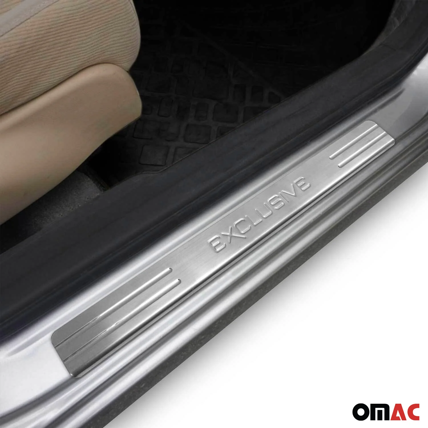 2001-2007 Ford Escape Door Sill Scuff Plate Scratch Protector Exclusive Stainless Steel Silver 4Pcs - Image 2