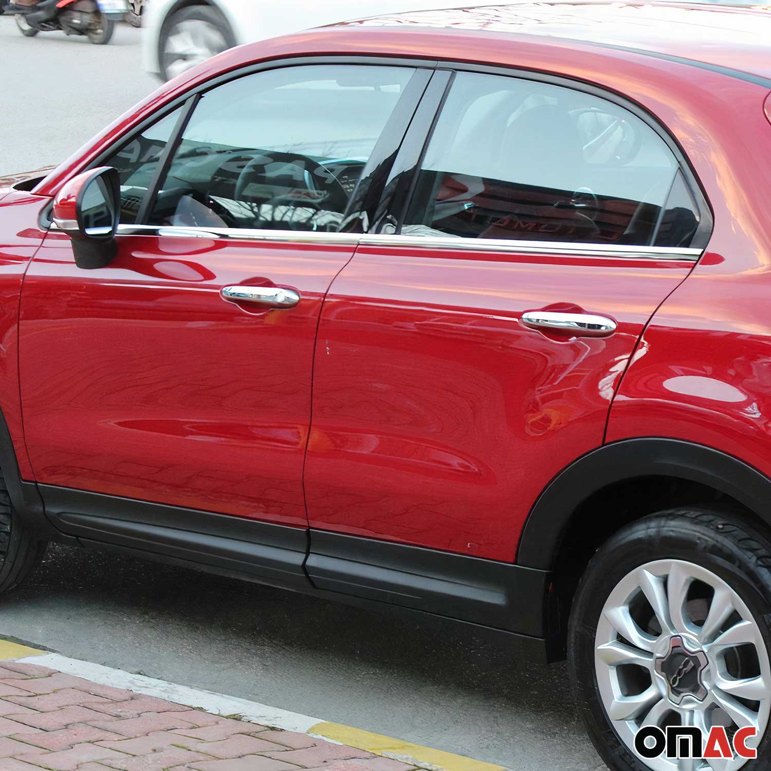 2016-2023 Fiat 500X Window Molding Trim Streamer Stainless Steel Silver 4Pcs - Image 6