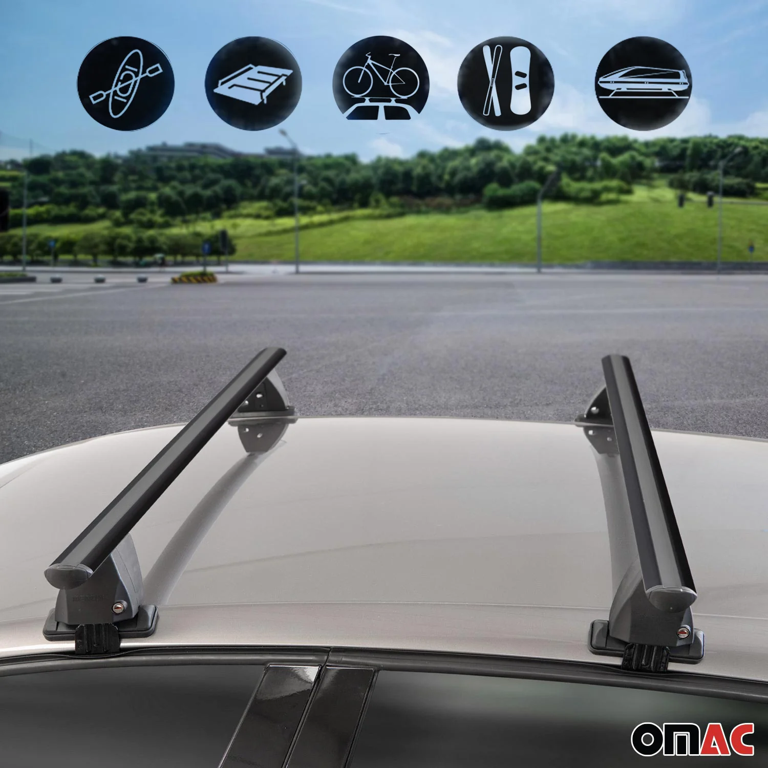 2011-2026 Dodge Durango Roof Rack Cross Bars Black - Image 3