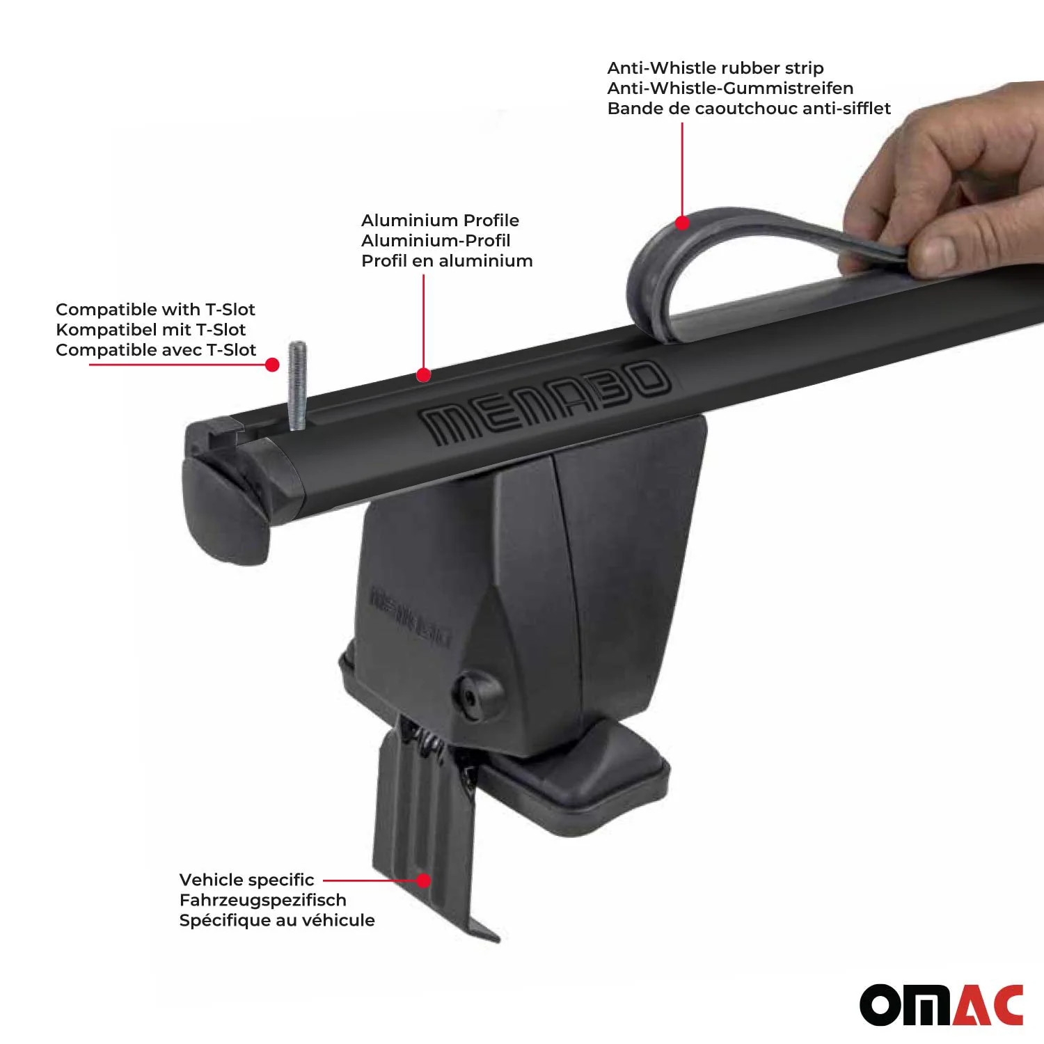 2011-2026 Dodge Durango Roof Rack Cross Bars Black - Image 5