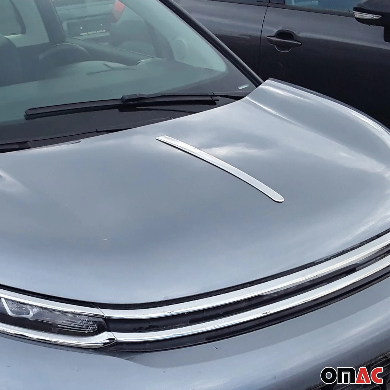 2007-2012 Dodge Nitro Front Hood Bonnet Strip Styling Trim Stainless Steel Silver - Image 2