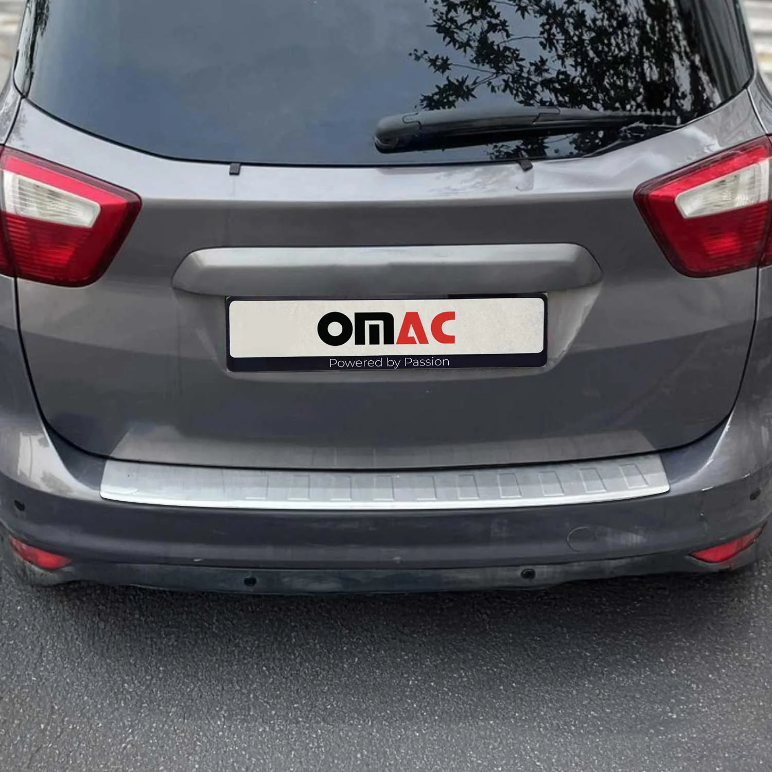 2013-2017 Ford C-Max Rear Bumper Guard Stainless Steel Brushed