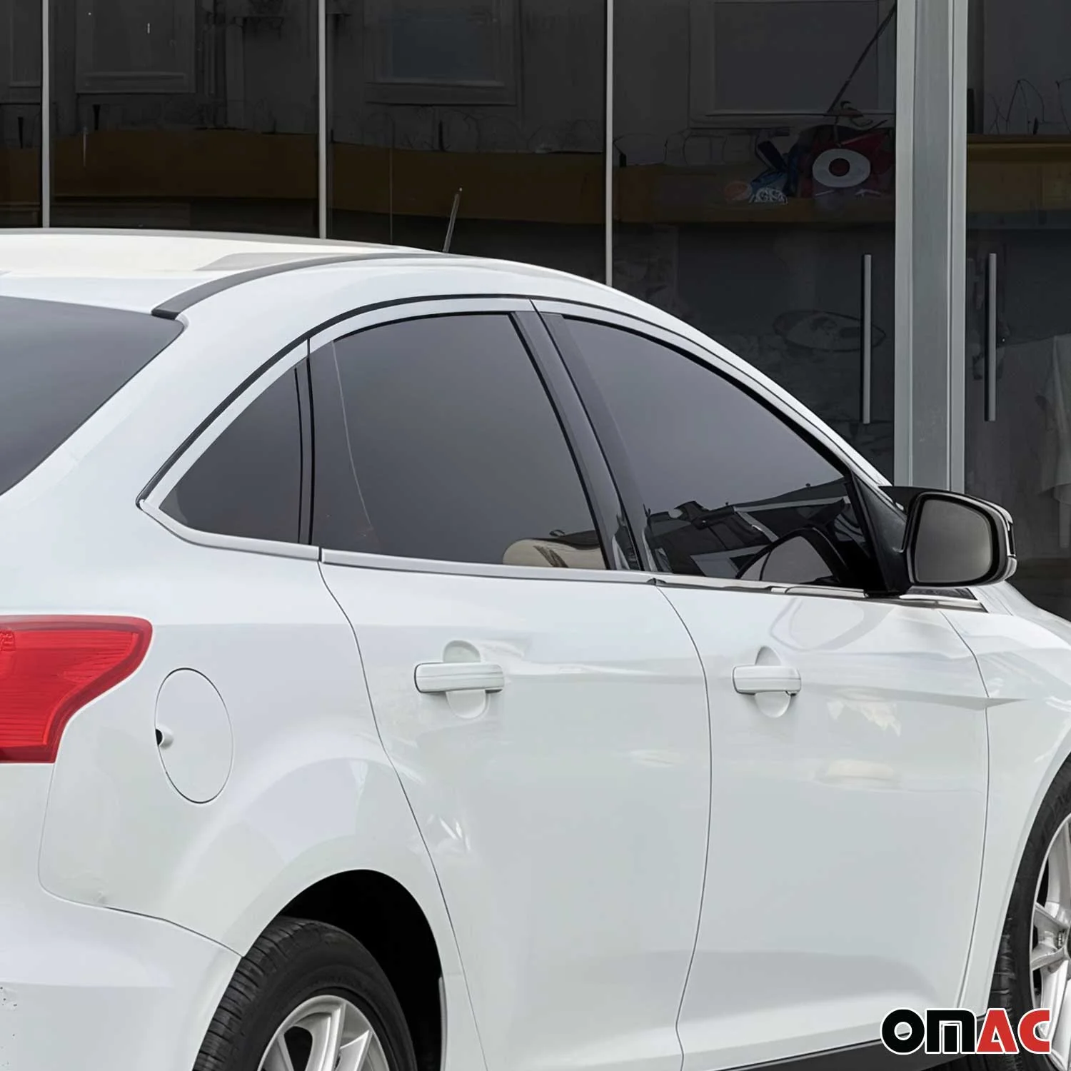 2012-2018 Ford Focus Sedan Window Molding Trim Streamer Stainless Steel - Image 3