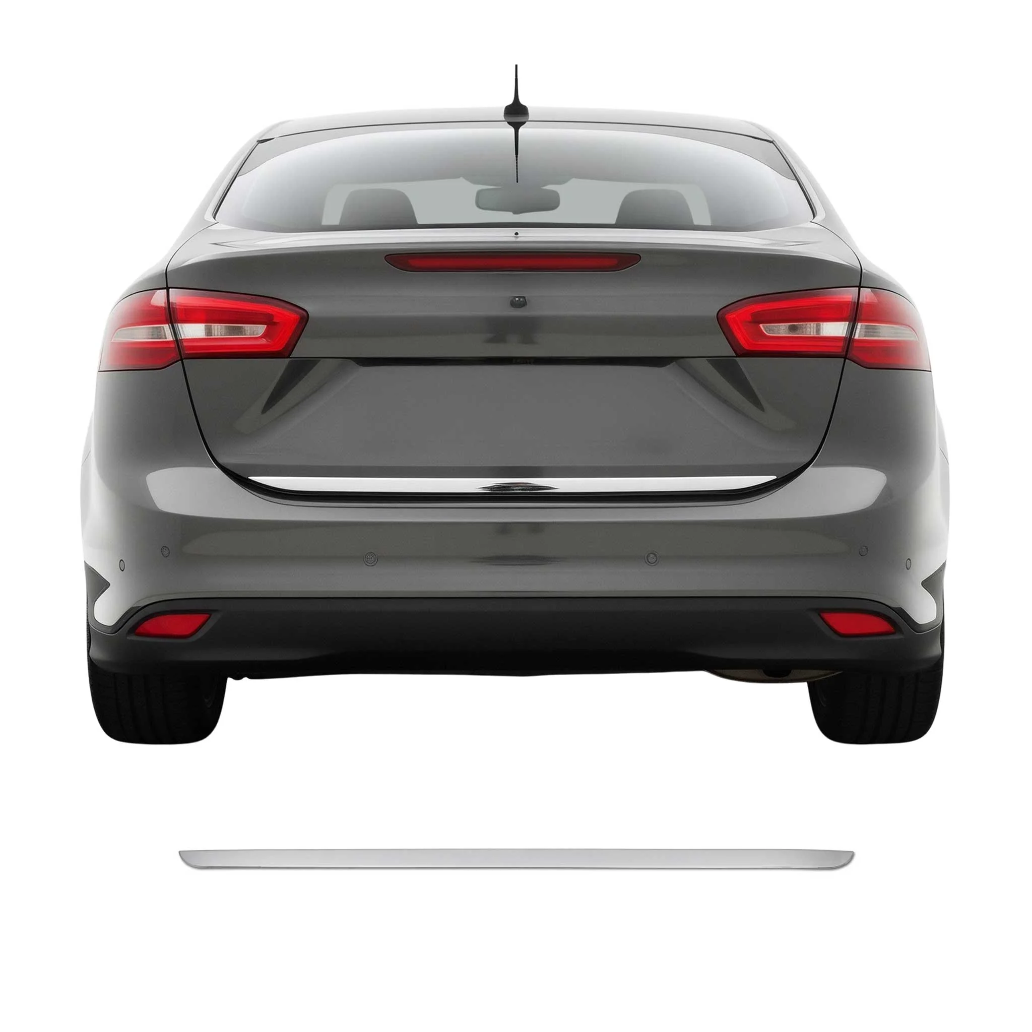 2015-2018 Ford Focus Sedan Rear Trunk Molding Trim Stainless Steel