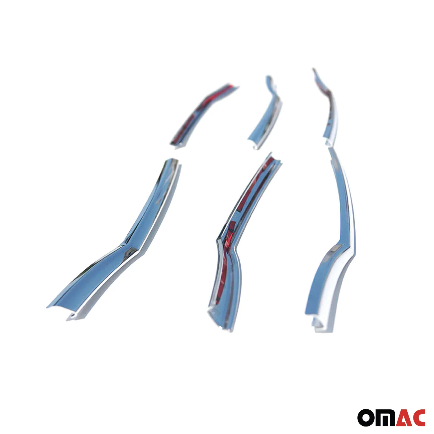 2008-2011 Honda Accord Sedan Front Bumper Grill Trim Molding Silver 6 Pcs - Image 8