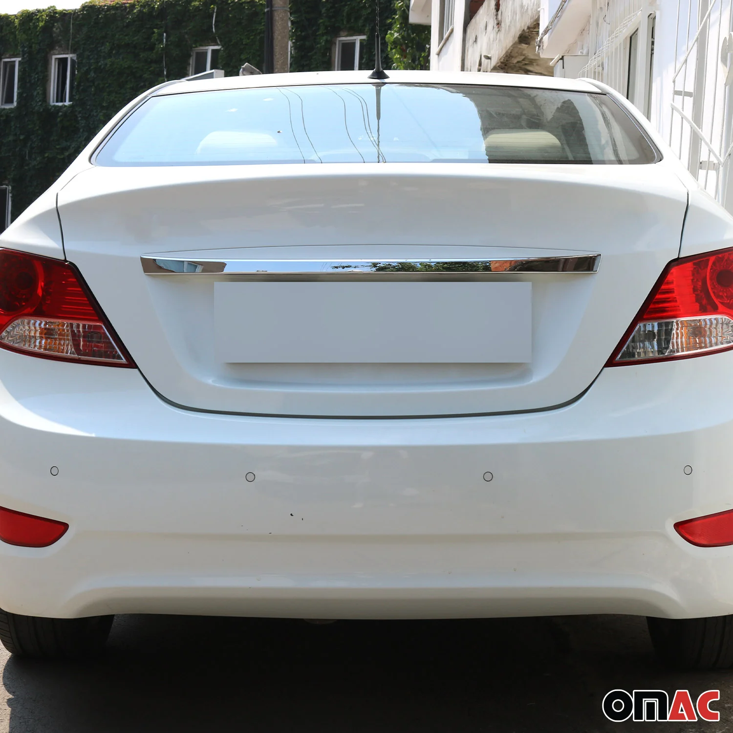 2012-2017 Hyundai Accent Rear Trunk Tailgate Door Handle Cover Stainless Steel Silver - Image 2