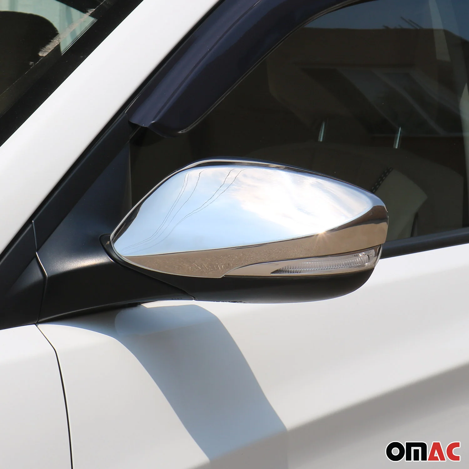 2011-2017 Hyundai Elantra /Accent /Veloster (with indicator) Mirror Cover Caps Stainless Steel with Signal - Image 3
