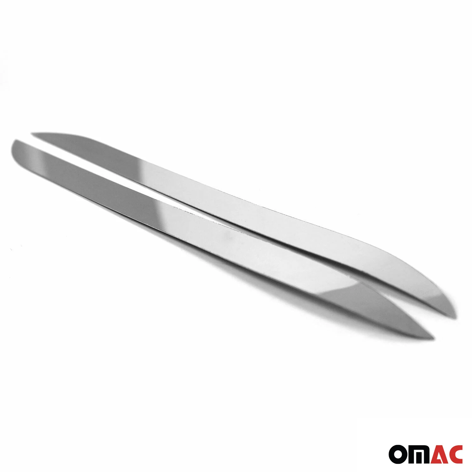 2018-2023 Hyundai Kona Rear Bumper Diffusor Chrome Trim Silver Stainless Steel 2 Pcs - Image 3