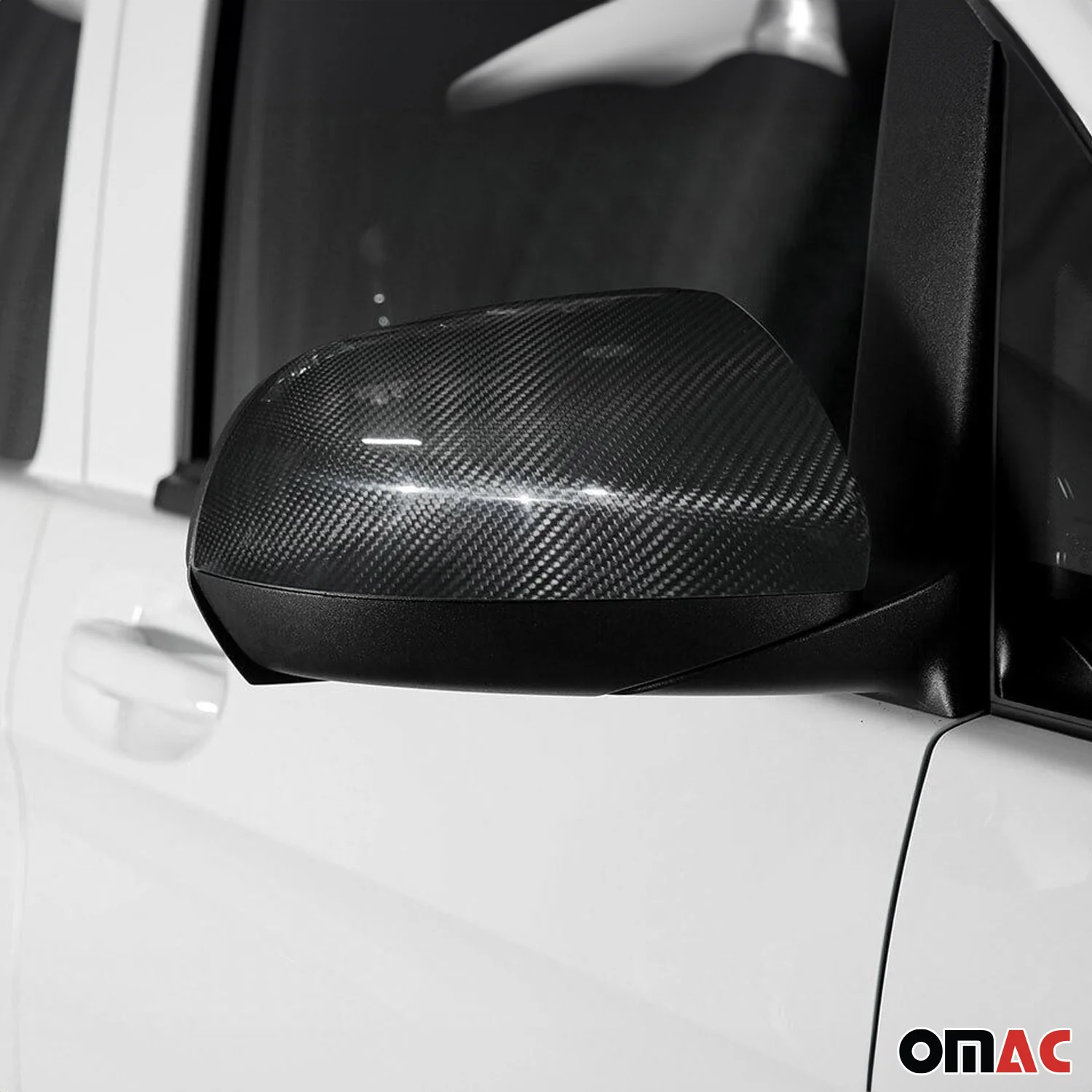 2016-2024 Mercedes Metris Side Mirror Cover Caps Carbon Fiber Black 2Pcs - Image 2