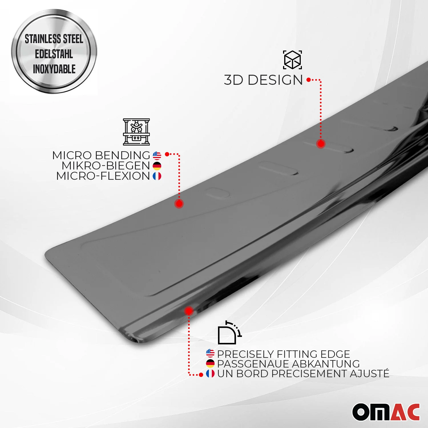 2019-2026 Mercedes Sprinter W907 910 Rear Bumper Guard Stainless Steel Dark - Image 5