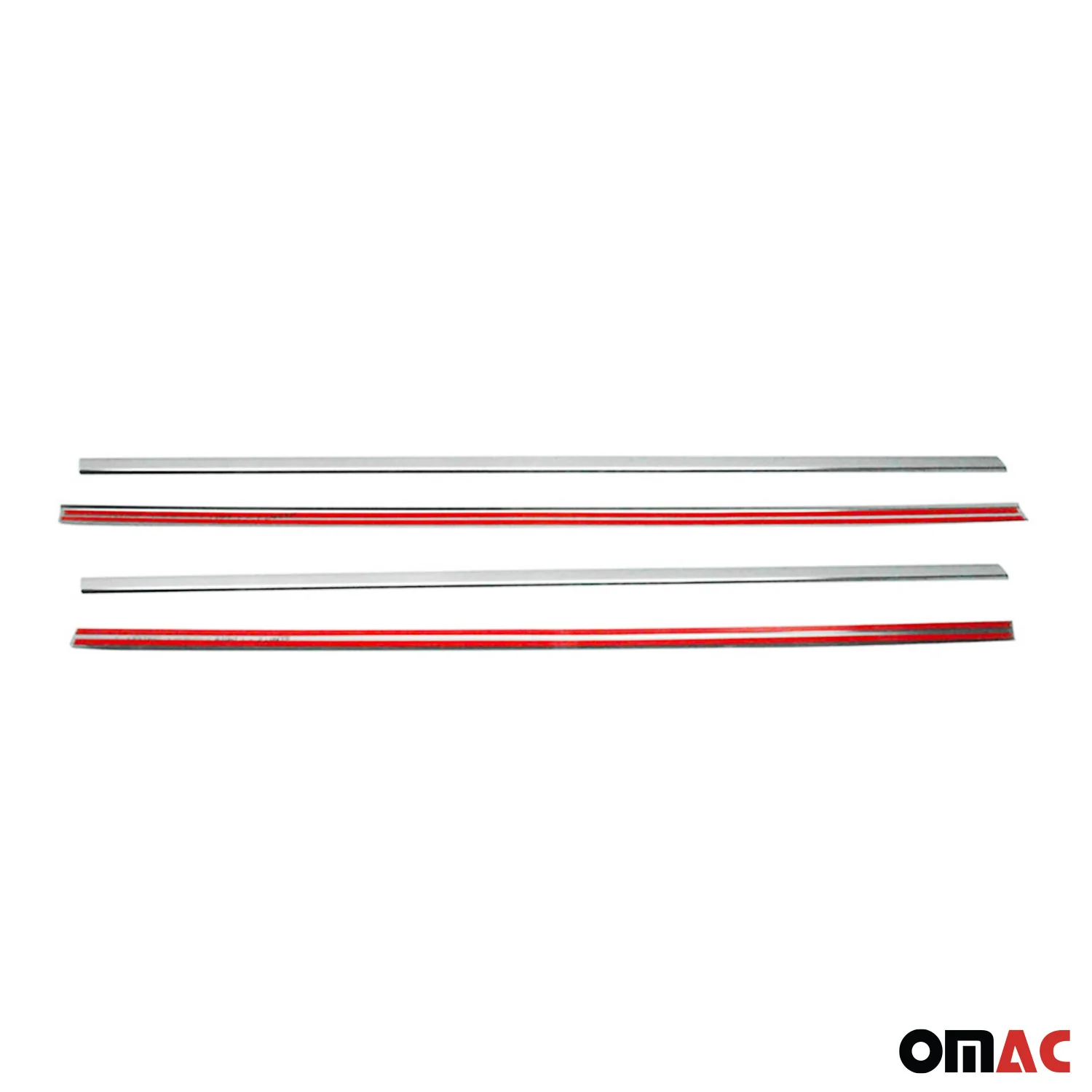 2004-2006 Mitsubishi Lancer Window Molding Trim Streamer Stainless Steel Silver 4 Pcs - Image 5