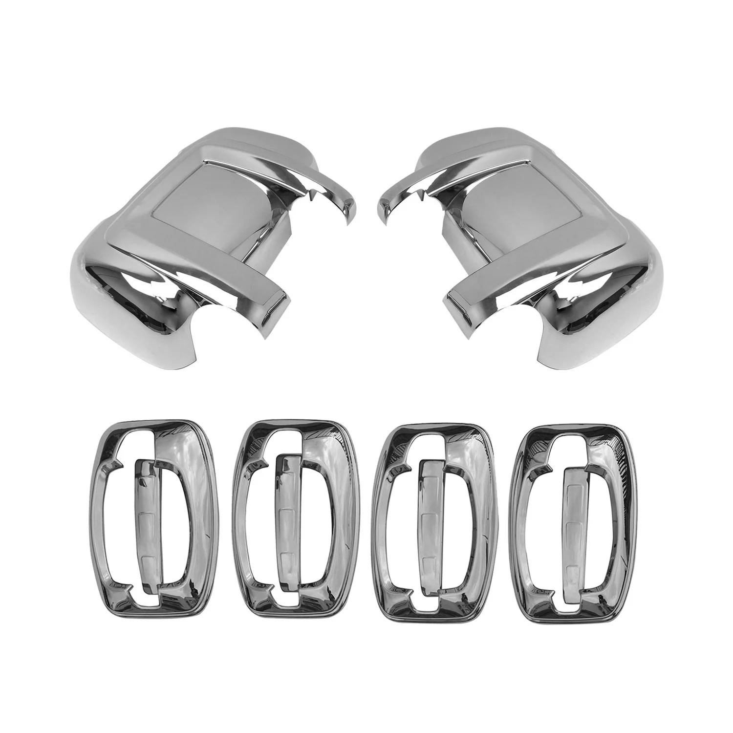 2014-2022 RAM ProMaster Mirror Cover Caps & Door Handle Chrome Set 10x - Image 8
