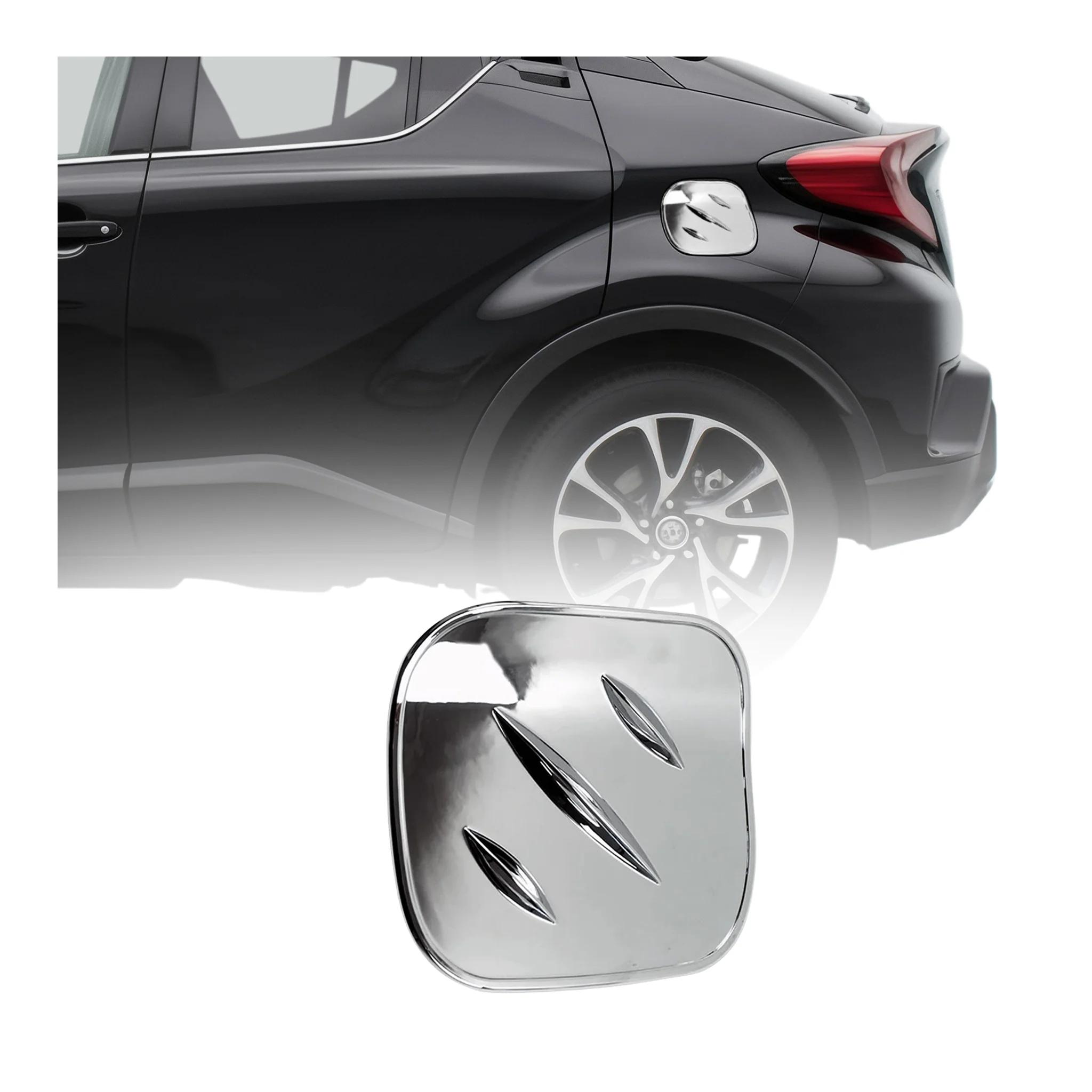 2018-2022 Toyota C-HR Fuel Caps Cover Gas Cap Cover Silver 1Pc
