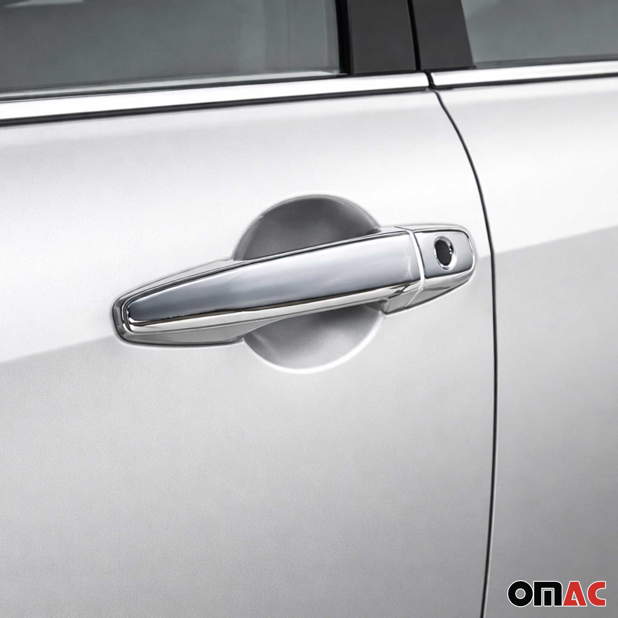 2007-2011 Toyota Camry Car Door Handle Cover Protector Chrome 2 Key Hole - Image 3