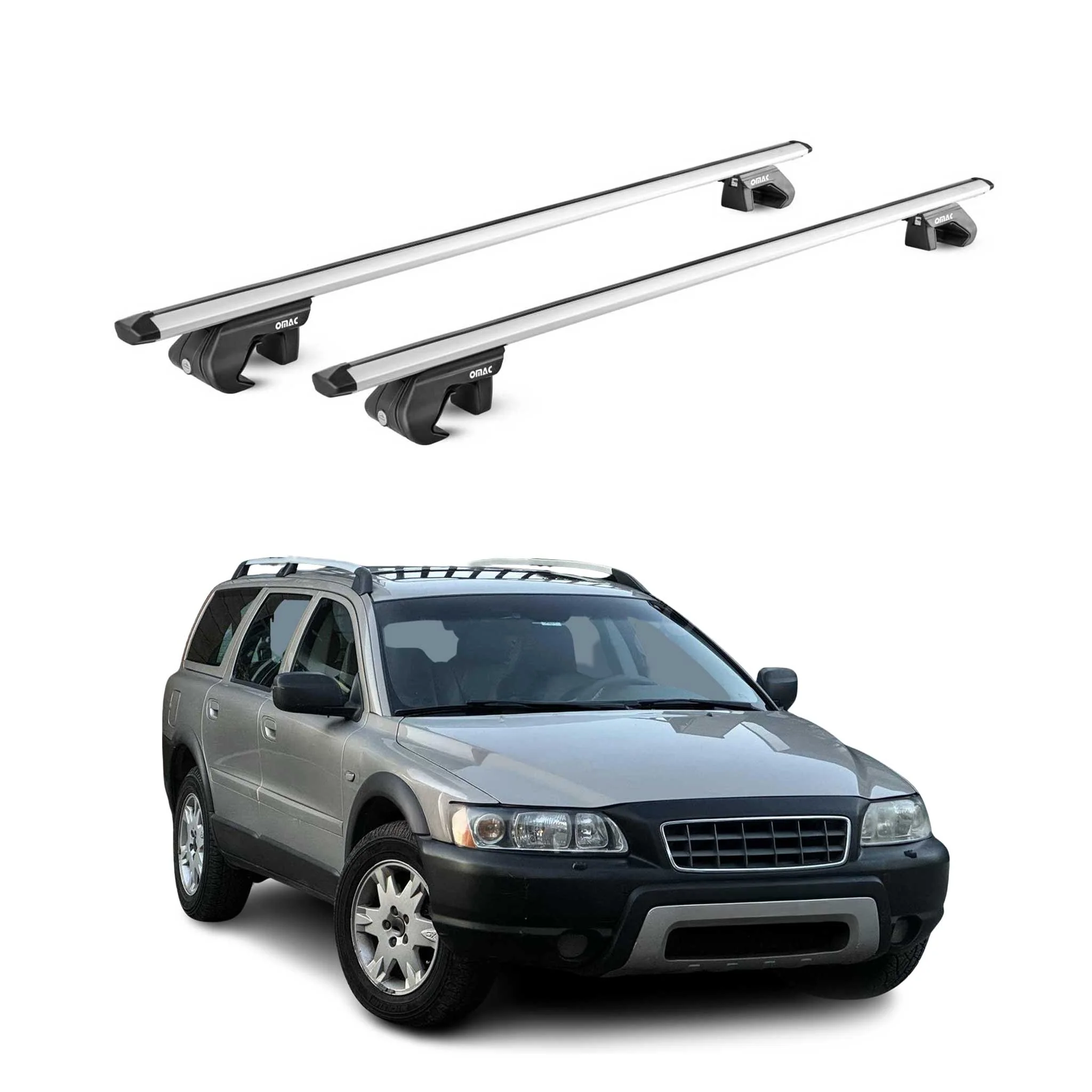 1998-2000 Volvo XC70 Roof Rack Cross Bars Luggage Carrier 2 Pcs