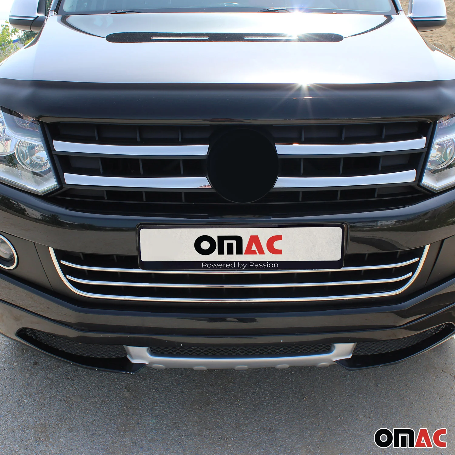 2010-2016 VW Amarok Front Bumper Grill Trim Molding Stainless Steel Silver 3 Pcs - Image 2