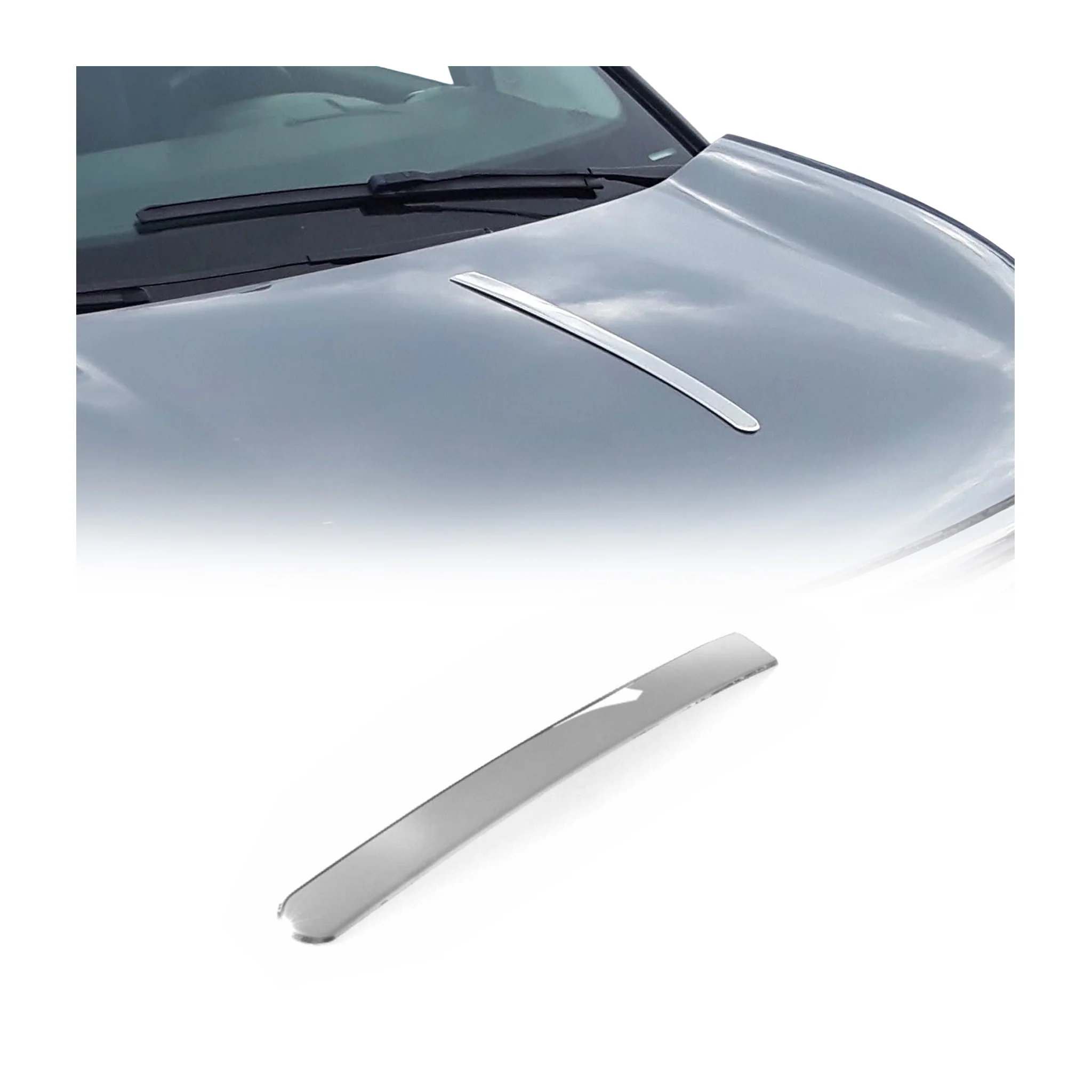 2011-2018 VW Jetta A6 Front Hood Bonnet Strip Styling Trim Stainless Steel Silver