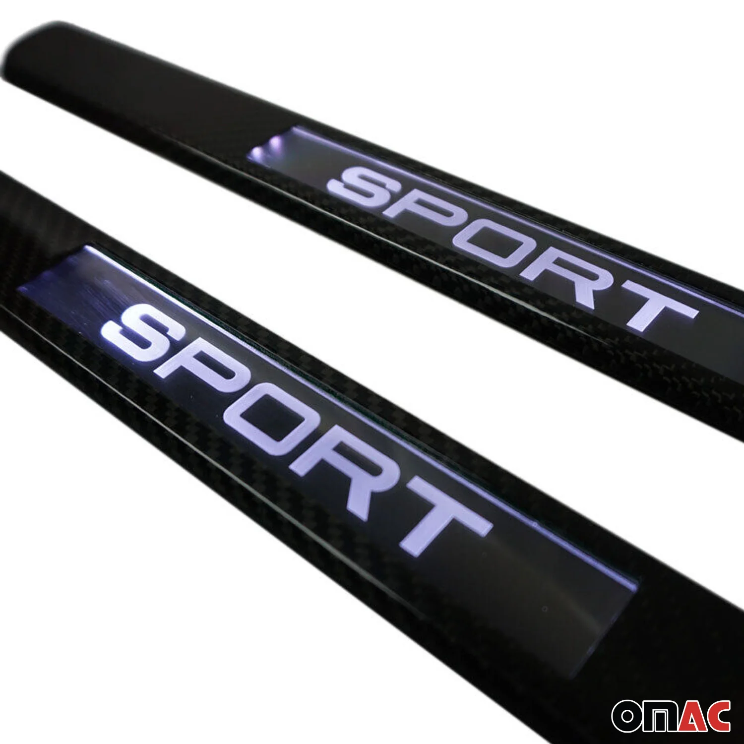 2011-2018 VW Jetta A6 Door Sill Scuff Plate Illuminated Carbon Fiber Black 2Pcs - Image 7