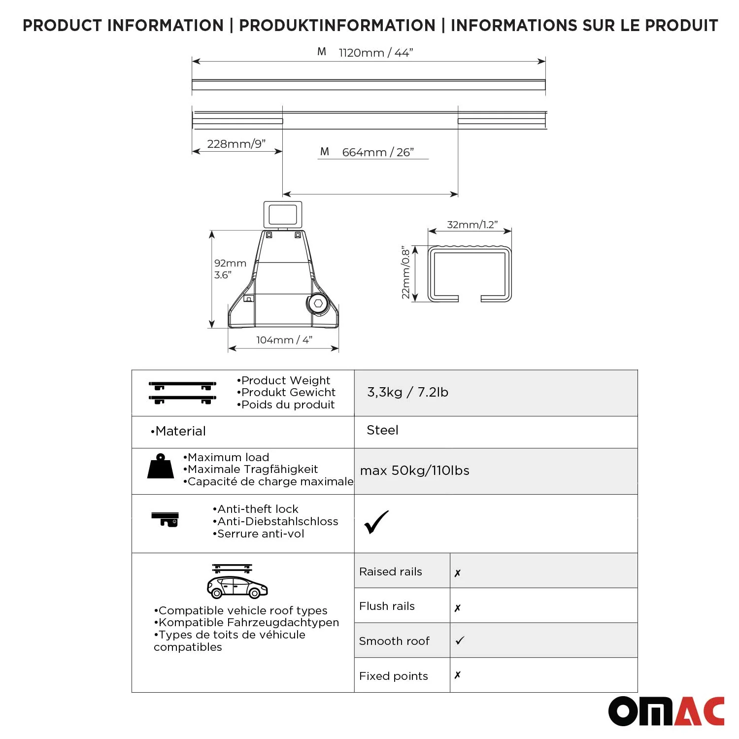 2019-2024 Mercedes B Class W247 Roof Rack Cross Bars Black - Image 4