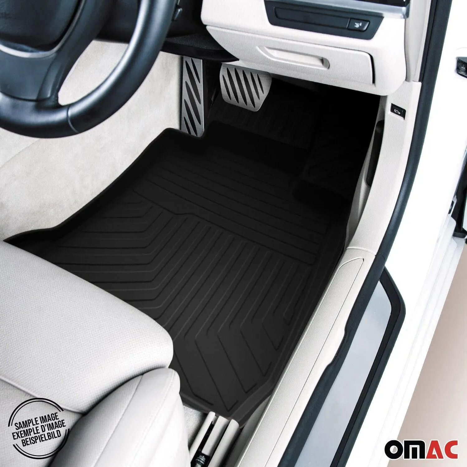2016-2021 Honda Civic Floor Mats Liners Full Set All Weather Black - Image 2